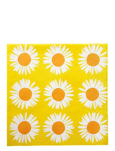 Marimekko by Havi Marimekko napkin Auringonkukka - Pappersservetter - YELLOW / yellow