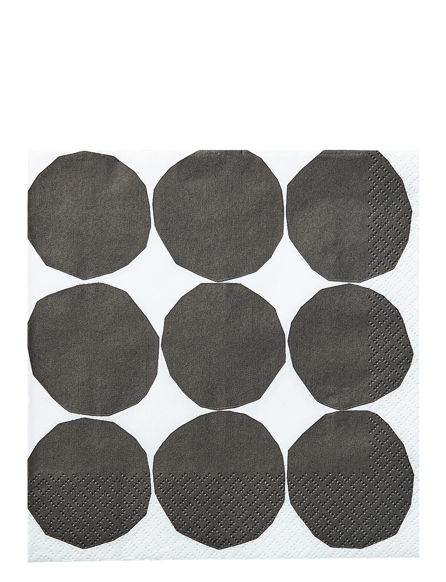 Marimekko by Havi - Marimekko napkin Kivet black white - stofservietter - black - 0