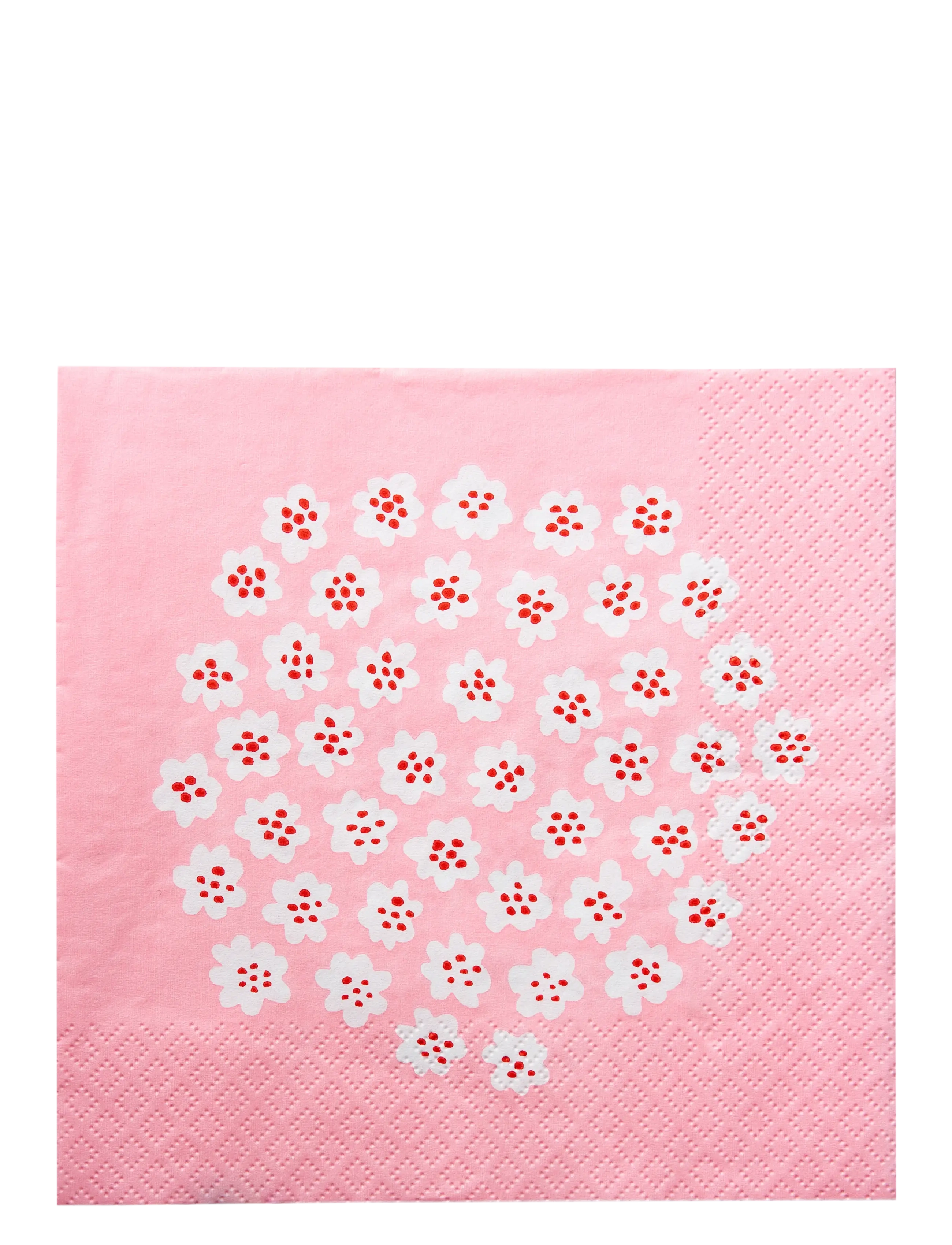 Marimekko by Havi Marimekko Napkin Puketti, Paper Serviet, Pink, Str: 24X24CM