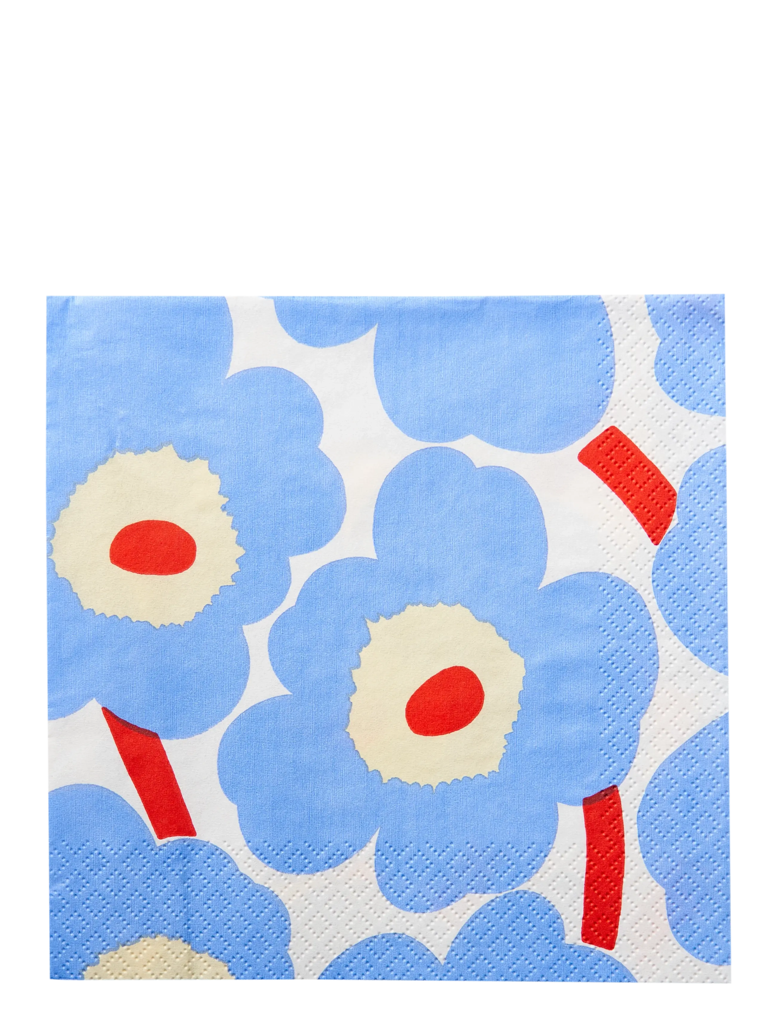 Marimekko by Havi Marimekko Napkin Unikko, Paper Serviet, Blå, Str: 24X24CM