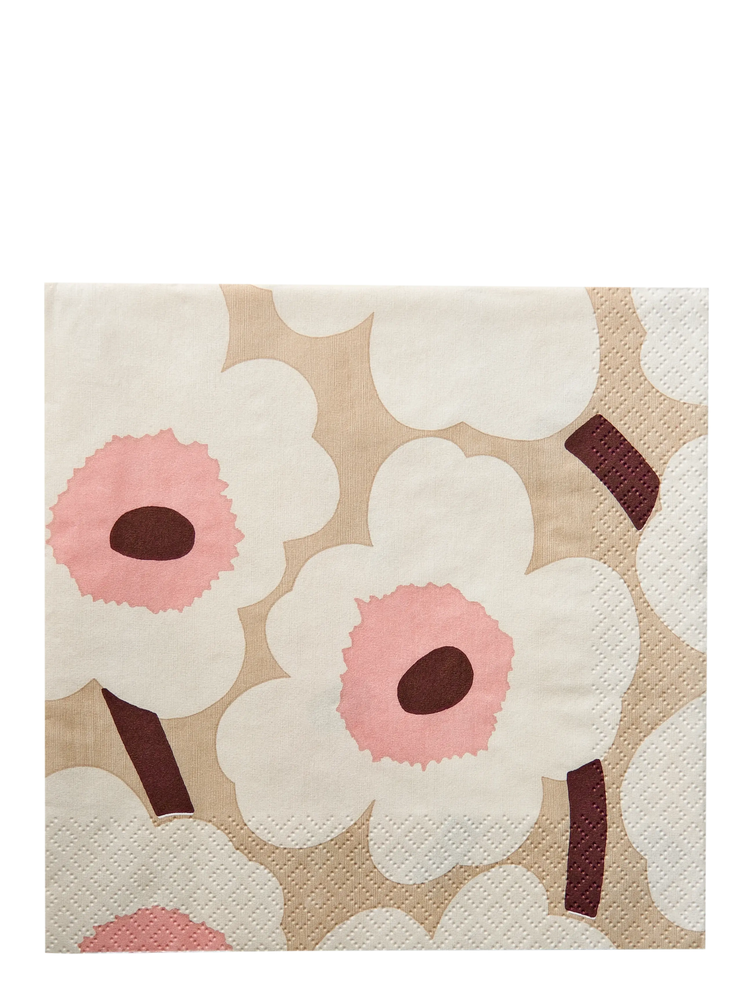 Marimekko by Havi Marimekko Napkin Unikko, Paper Serviet, Beige, Str: 24X24CM