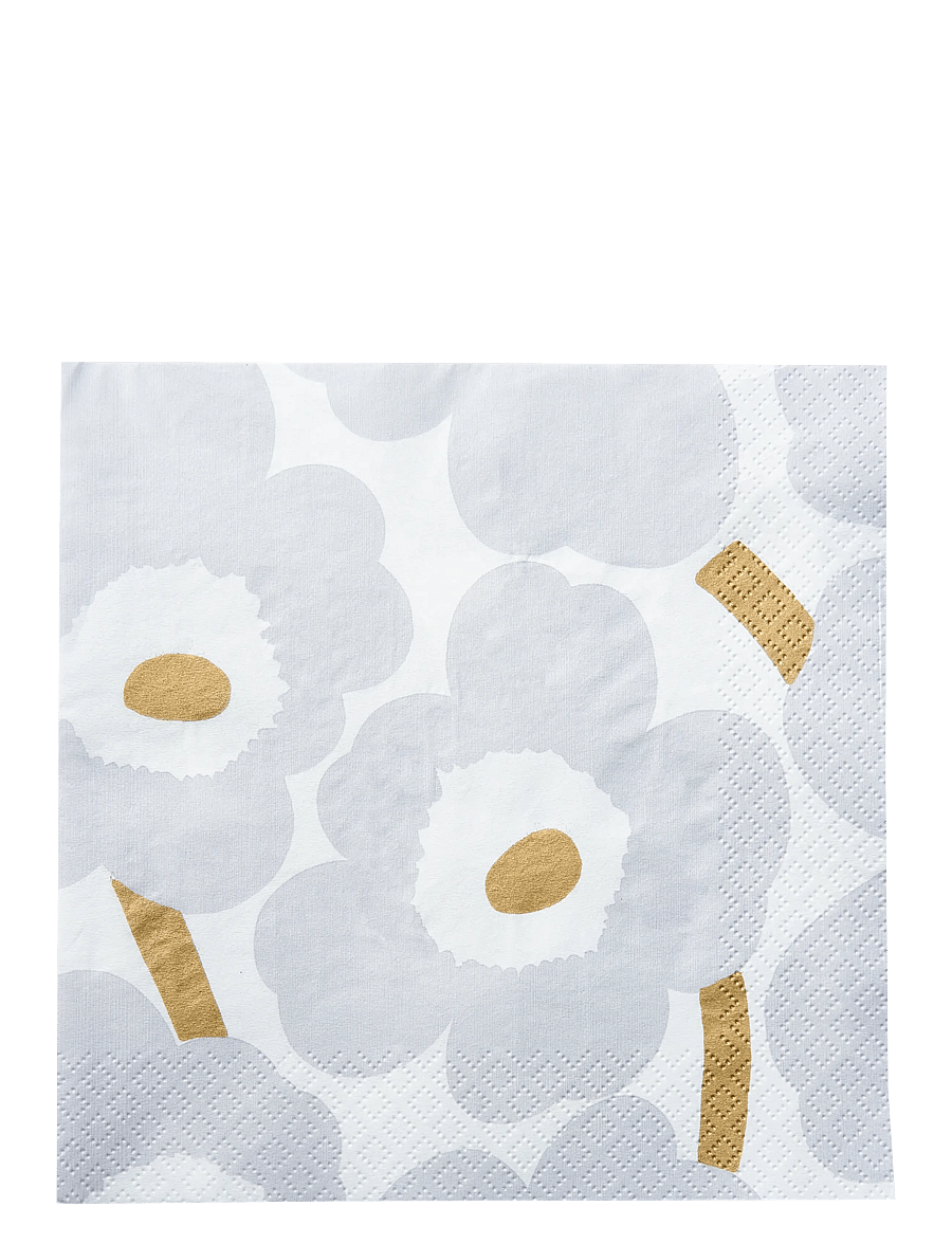 Marimekko by Havi - Marimekko napkin Unikko - popierinės servetėlės - grey - 1