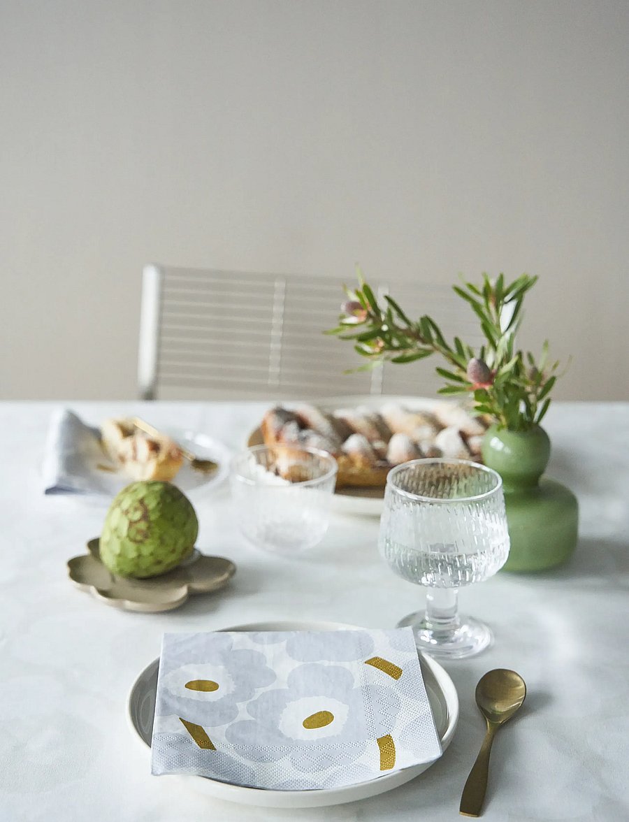 Marimekko by Havi - Marimekko napkin Unikko - popierinės servetėlės - grey - 2