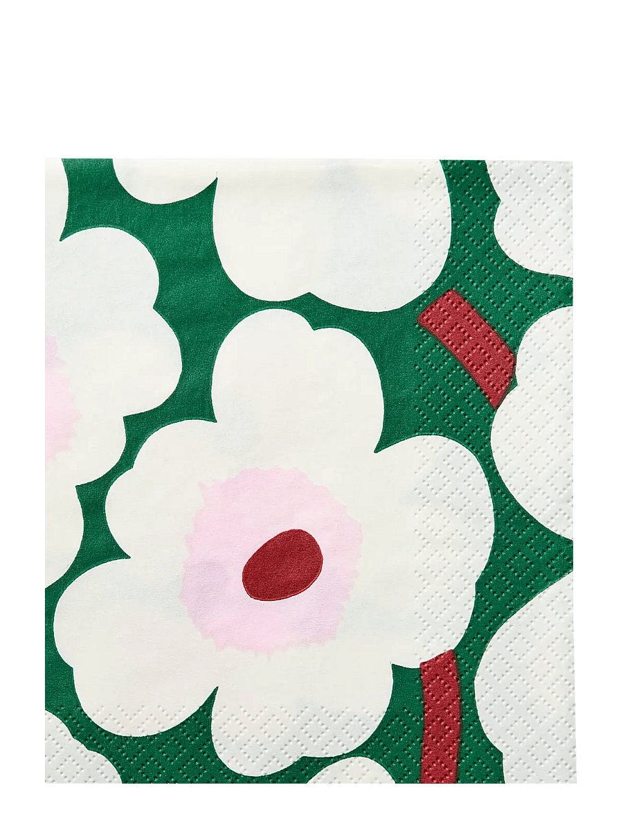 Marimekko by Havi - Marimekko napkin Unikko dark green - stoffservietten - green - 0