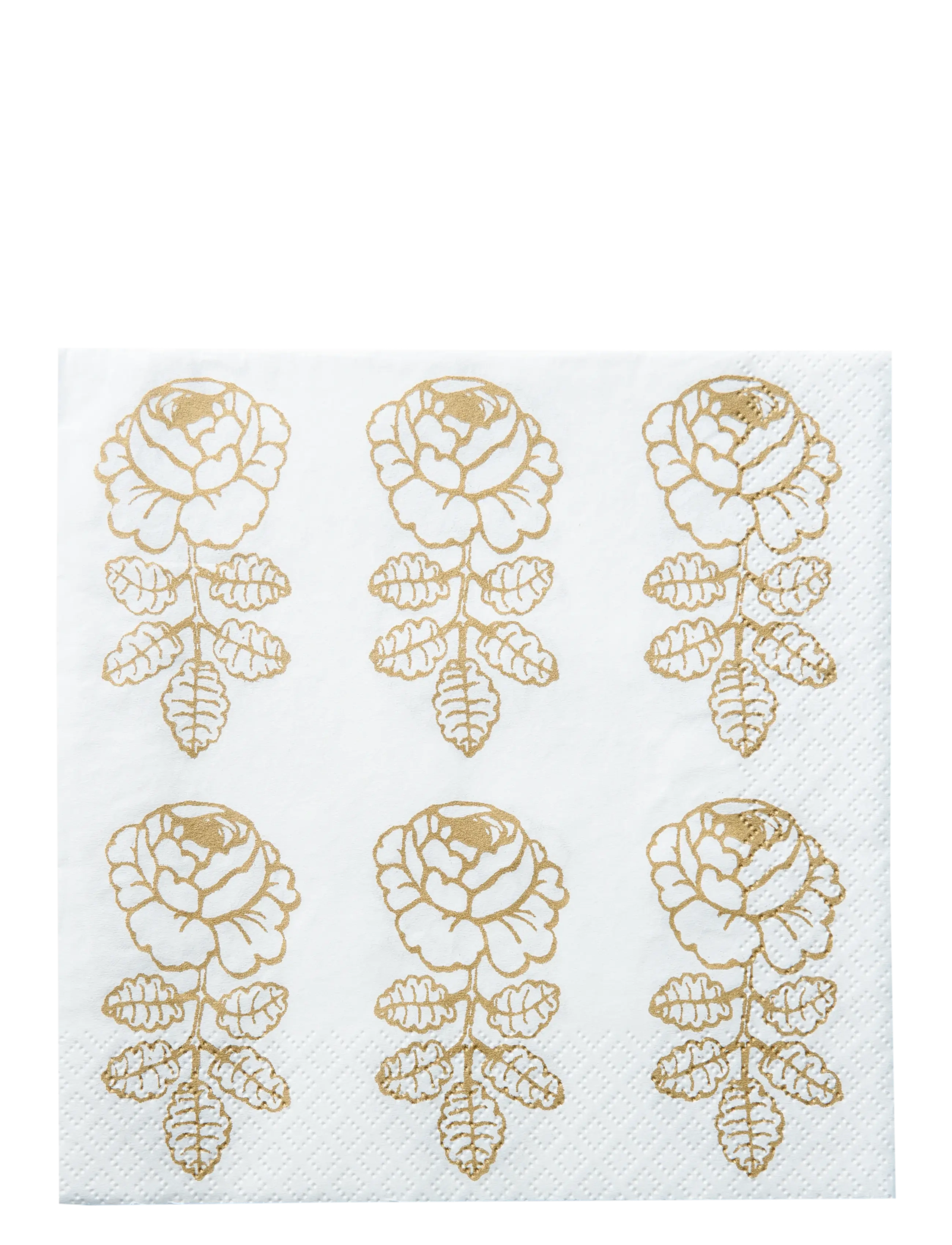 Marimekko by Havi Marimekko Napkin Vihkiruusu, Paper Serviet, Guld, Str: 33X33CM