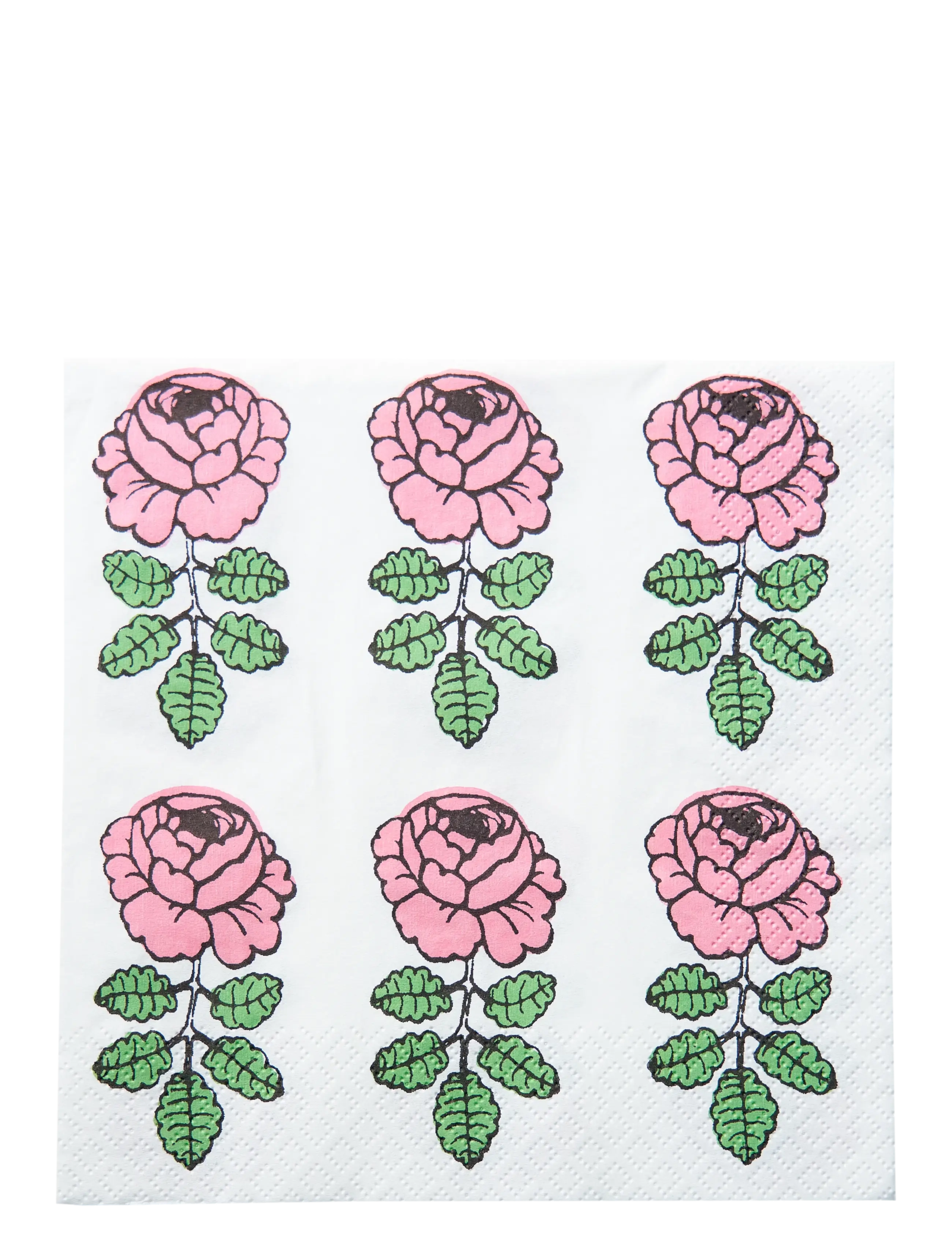 Marimekko by Havi Marimekko Napkin Vihkiruusu, Paper Serviet, Pink, Str: 33X33CM