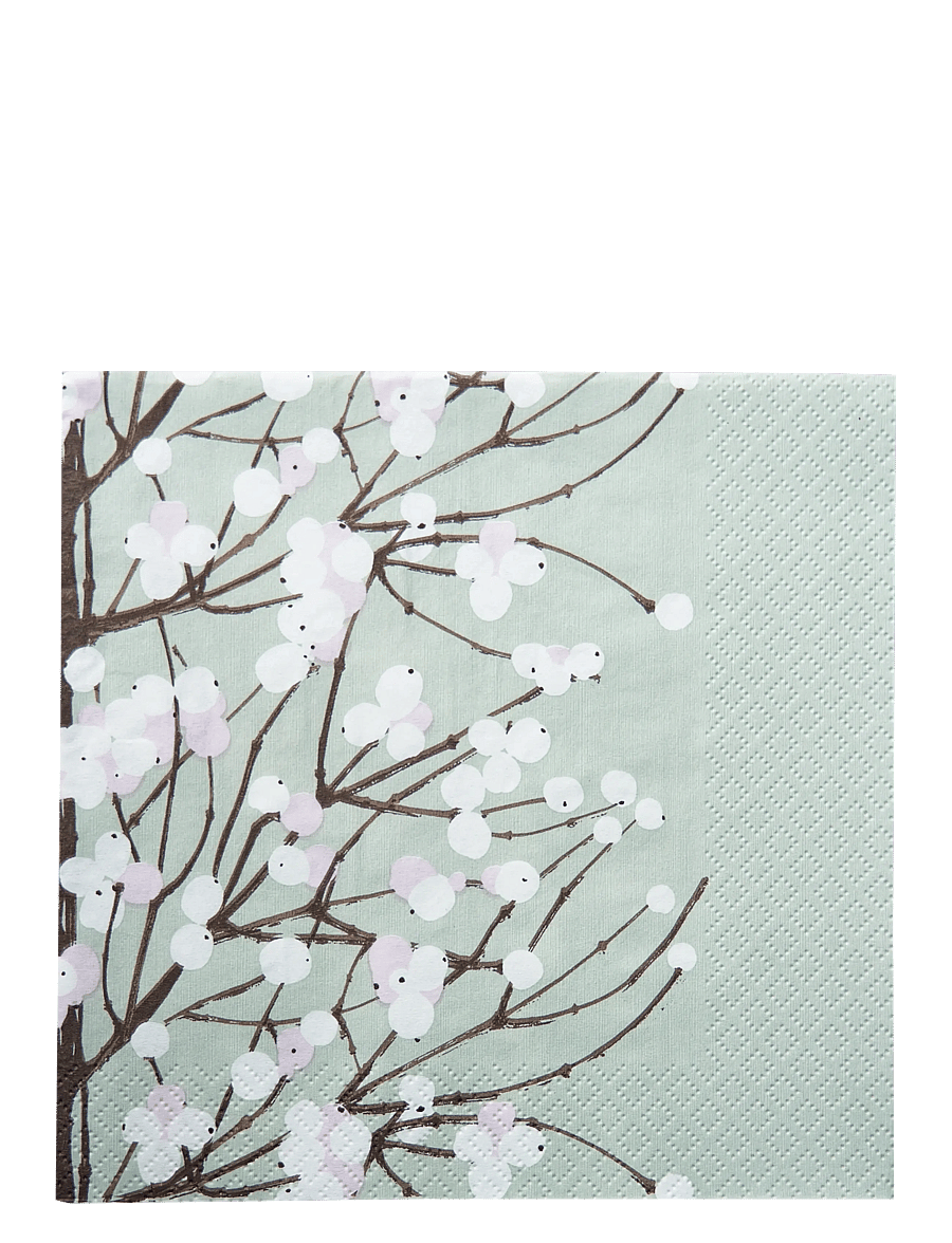 Marimekko by Havi - Marimekko napkin Lumimarja - pabersalvrätikud - sage - 0