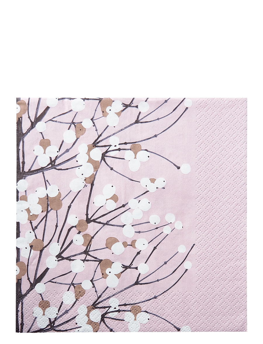 Marimekko by Havi - Marimekko napkin Lumimarja - pabersalvrätikud - rose - 0