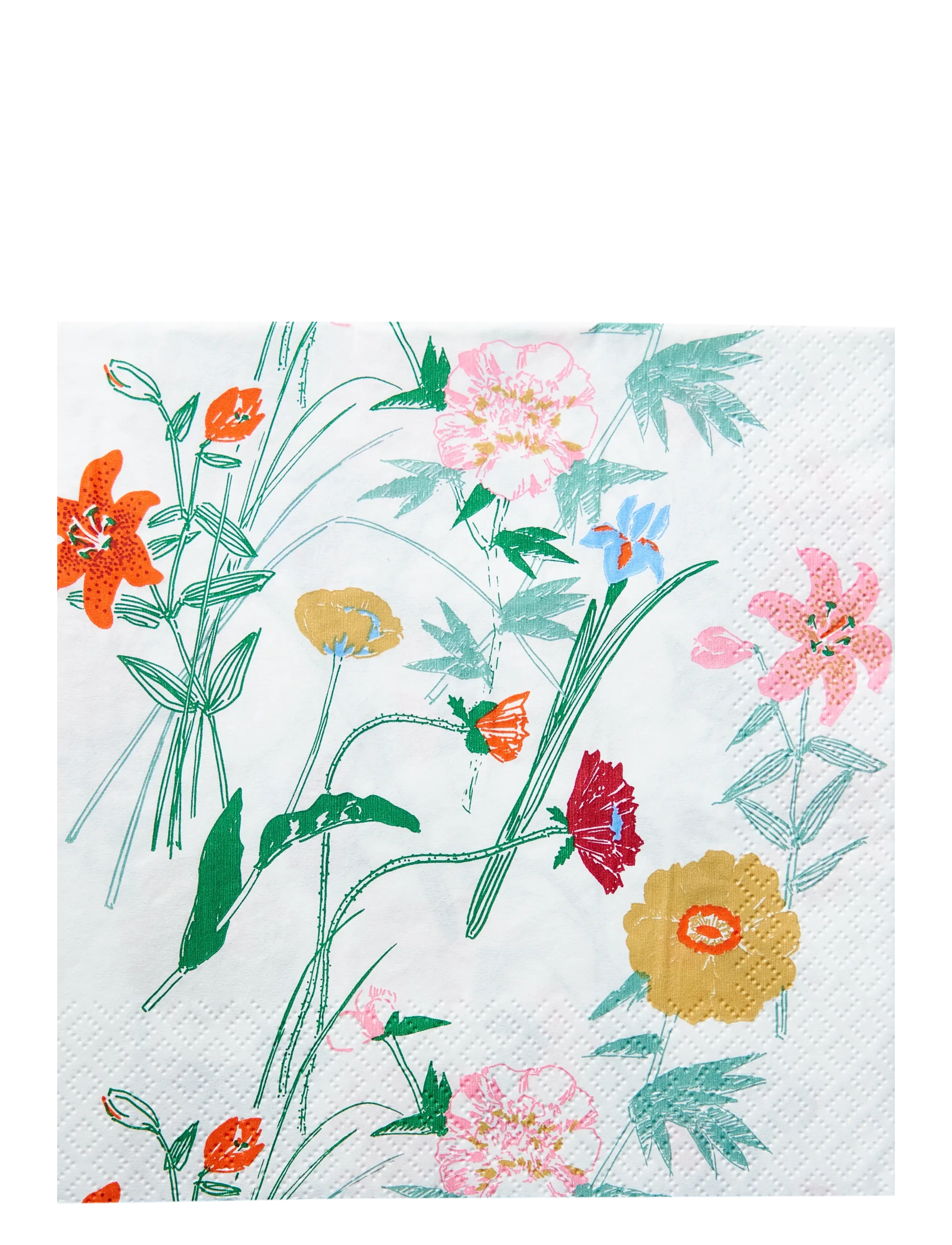 Marimekko by Havi Marimekko Napkin Puutarhakutsut, Paper Serviet, Hvid, Str: 33X33CM