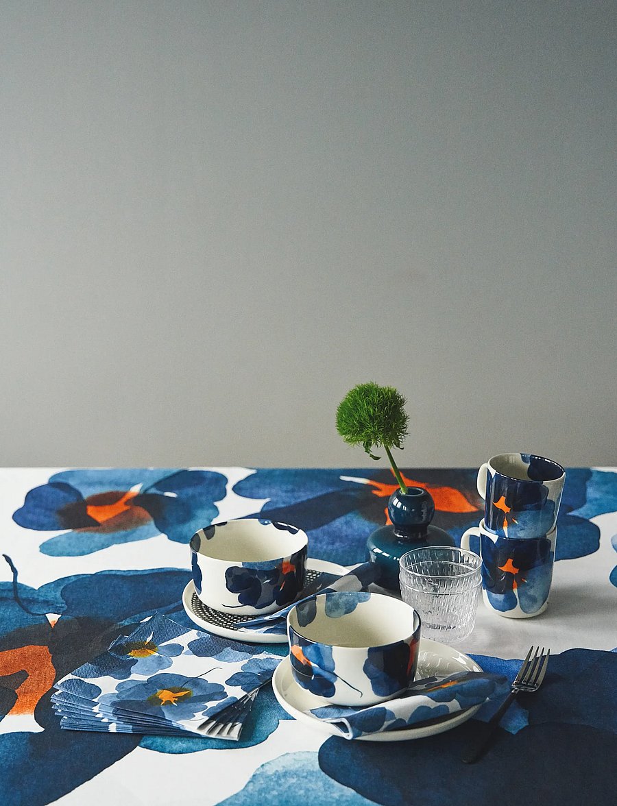 Marimekko by Havi - Marimekko napkin Valssi blue - stofservietter - blue - 2