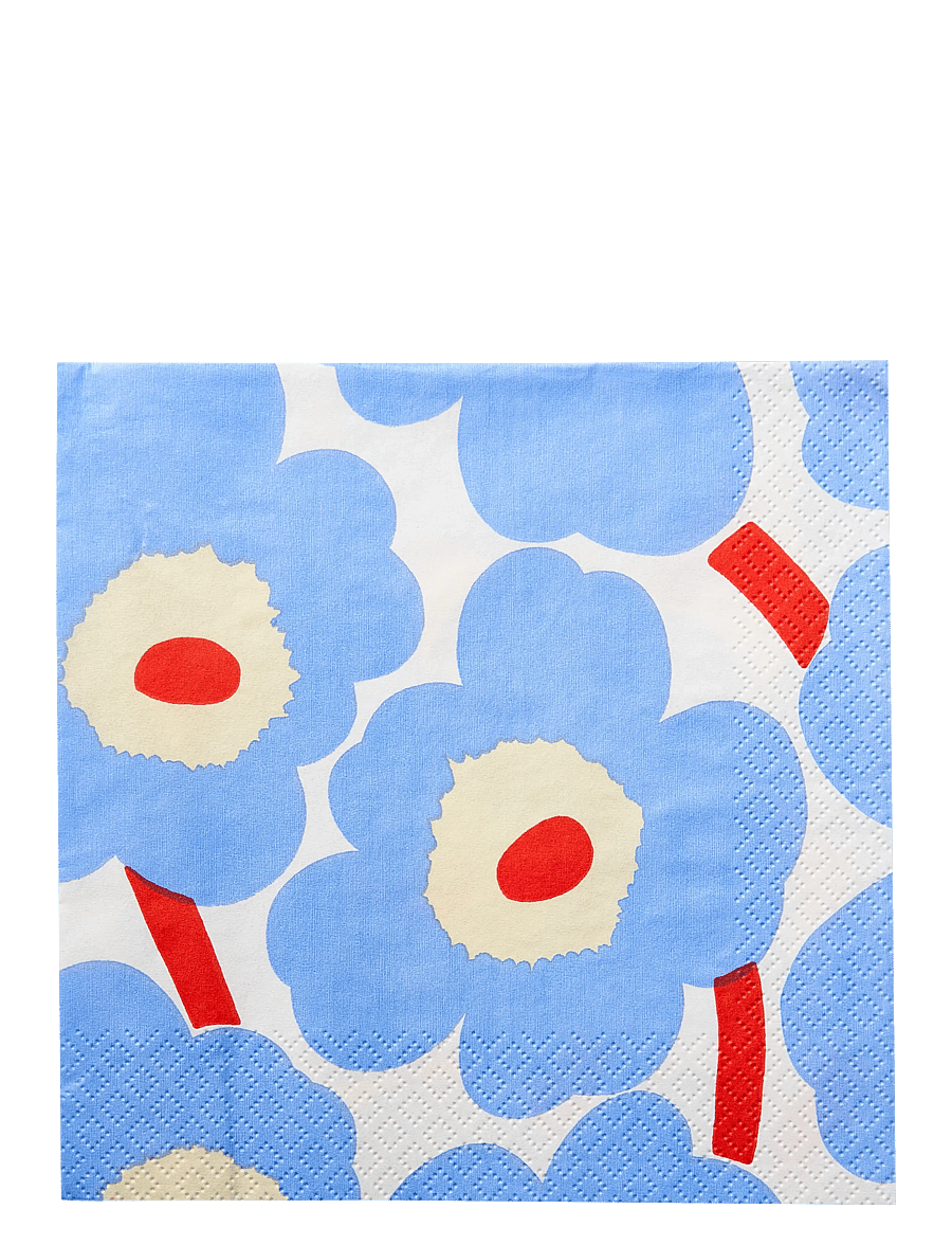 Marimekko by Havi - Marimekko napkin Unikko - popierinės servetėlės - blue - 0