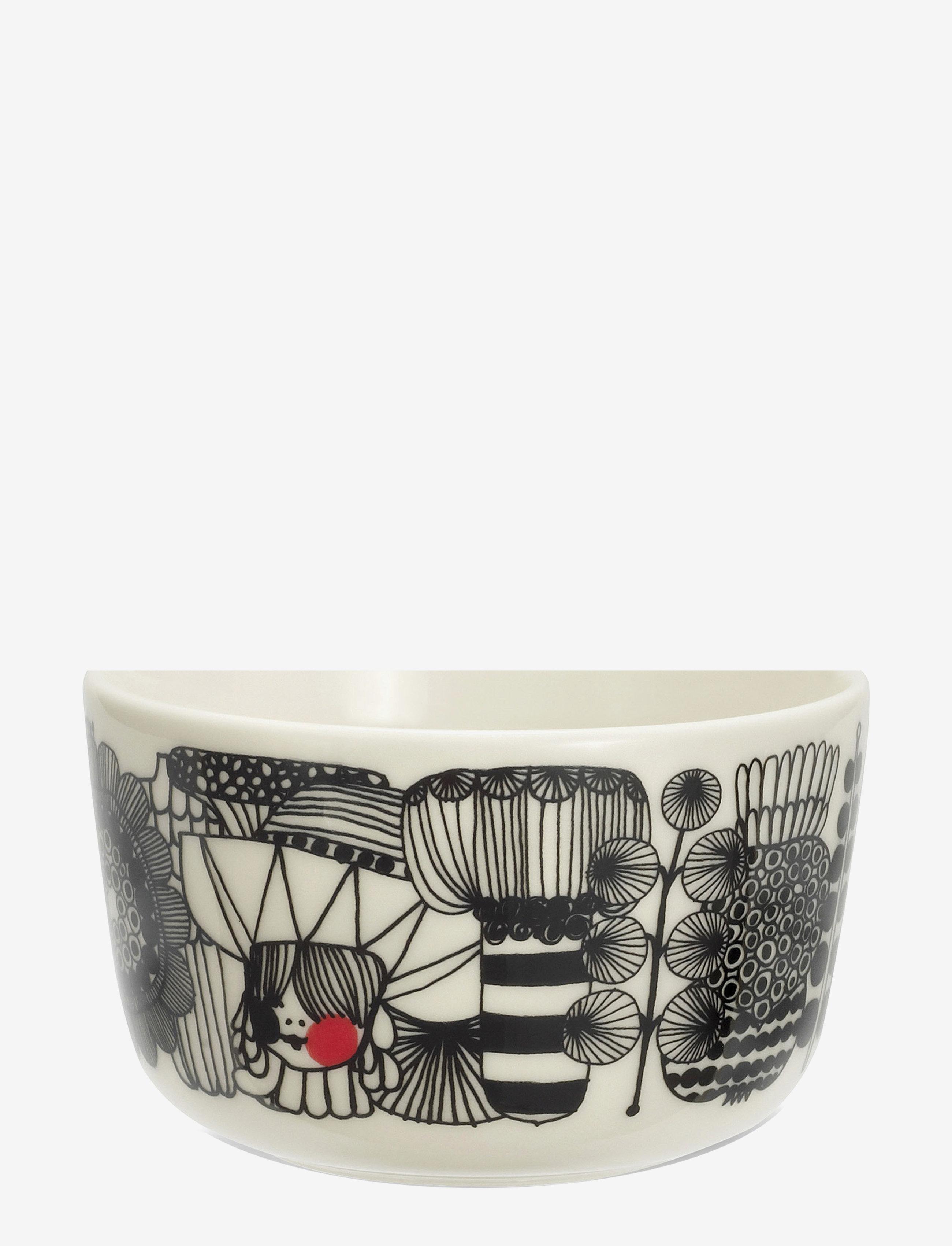 Marimekko Home SIIRTOLAPUUTARHA BOWL 2,5DL - Marimekko Home - WHITE,BLACK,RED / black