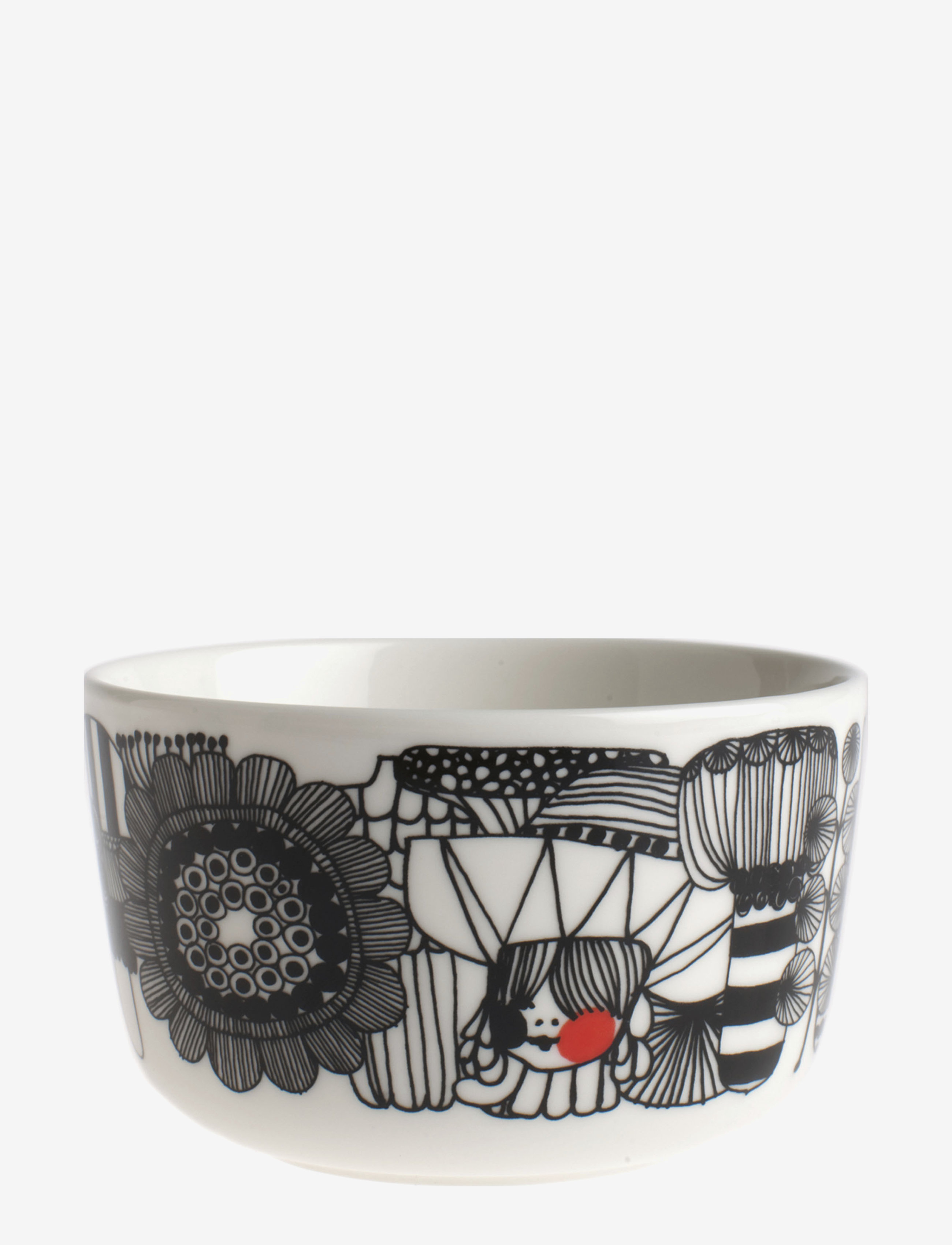 Marimekko Home - SIIRTOLAPUUTARHA BOWL 2,5DL - pusryčių dubenėliai - white,black,red - 2
