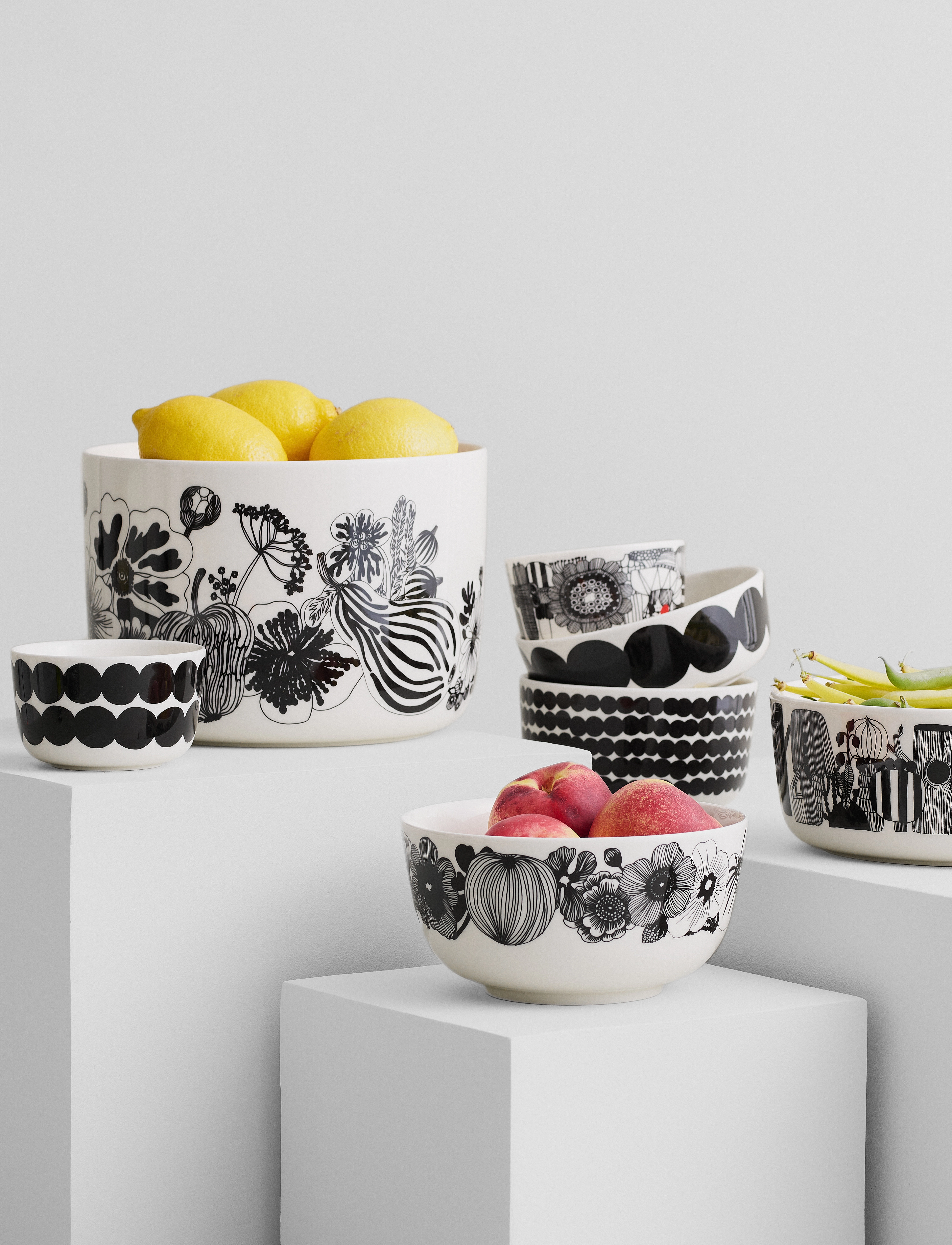 Marimekko Home Siirtolapuutarha Bowl 2,5Dl, 25 CL, Black, Skåle > Morgenmadsskåle, Unisex
