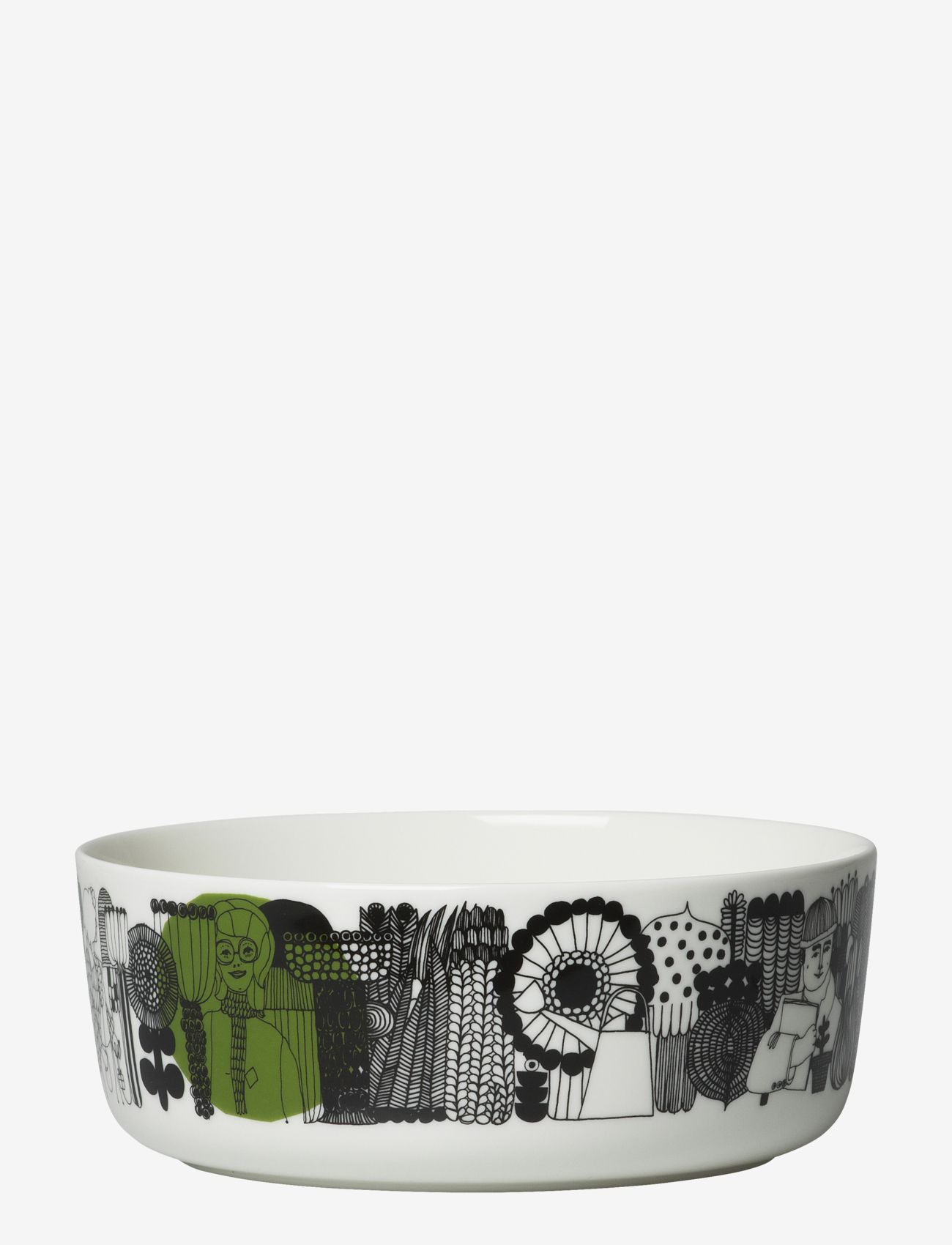 Marimekko Home - SIIRTOLAPUUTARHA BOWL 1,5 L - pusryčių dubenėliai - white,black,green - 0