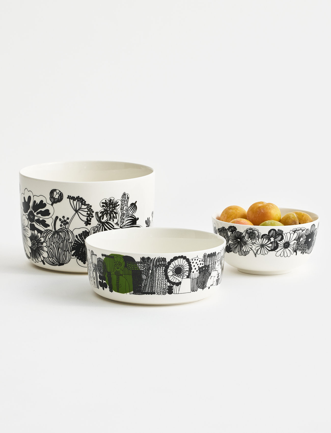 Marimekko Home - SIIRTOLAPUUTARHA BOWL 1,5 L - breakfast bowls - white,black,green - 1