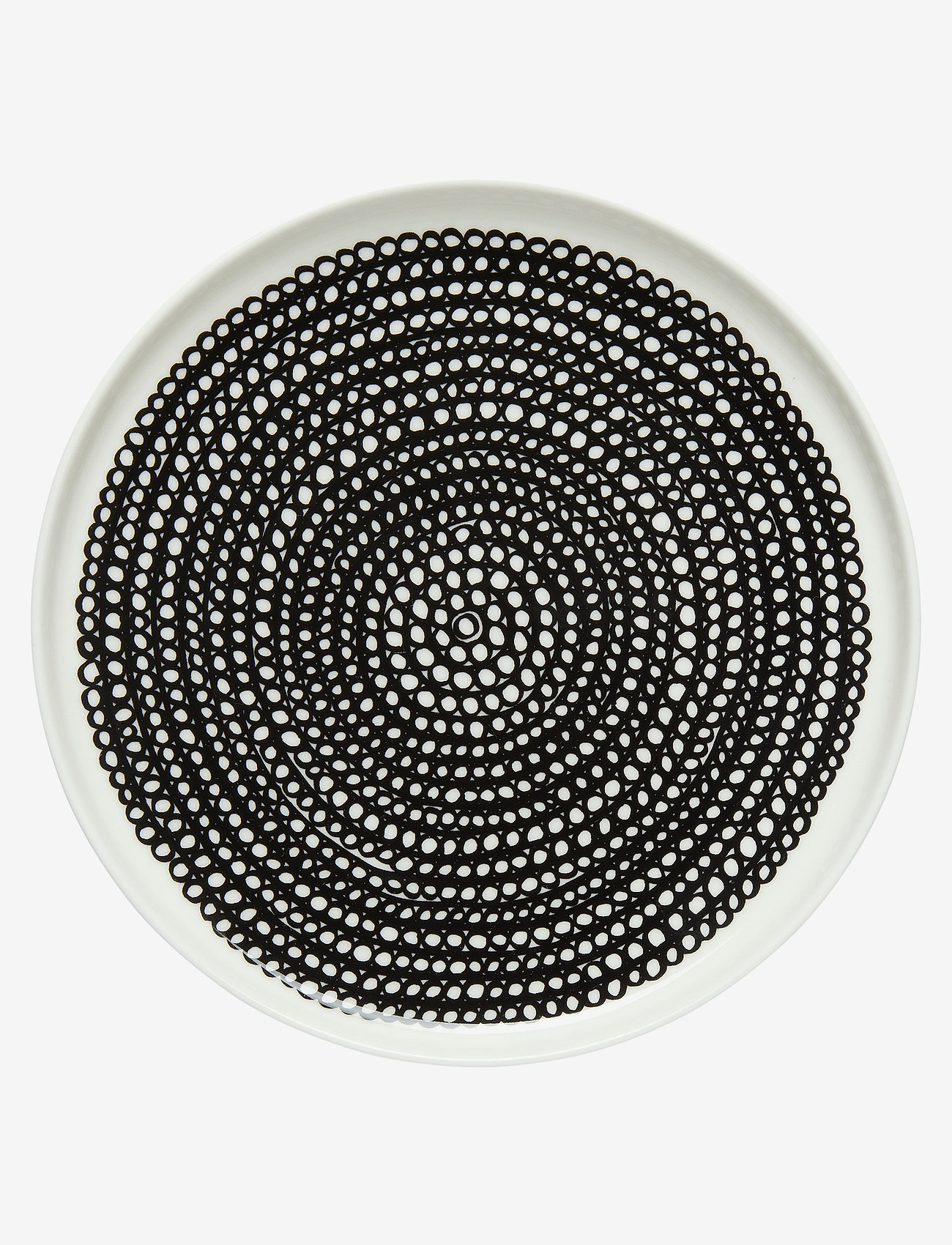 Marimekko Home Siirtolapuutarha Plate, Dinner Plade, Sort, Str: Ø20CM