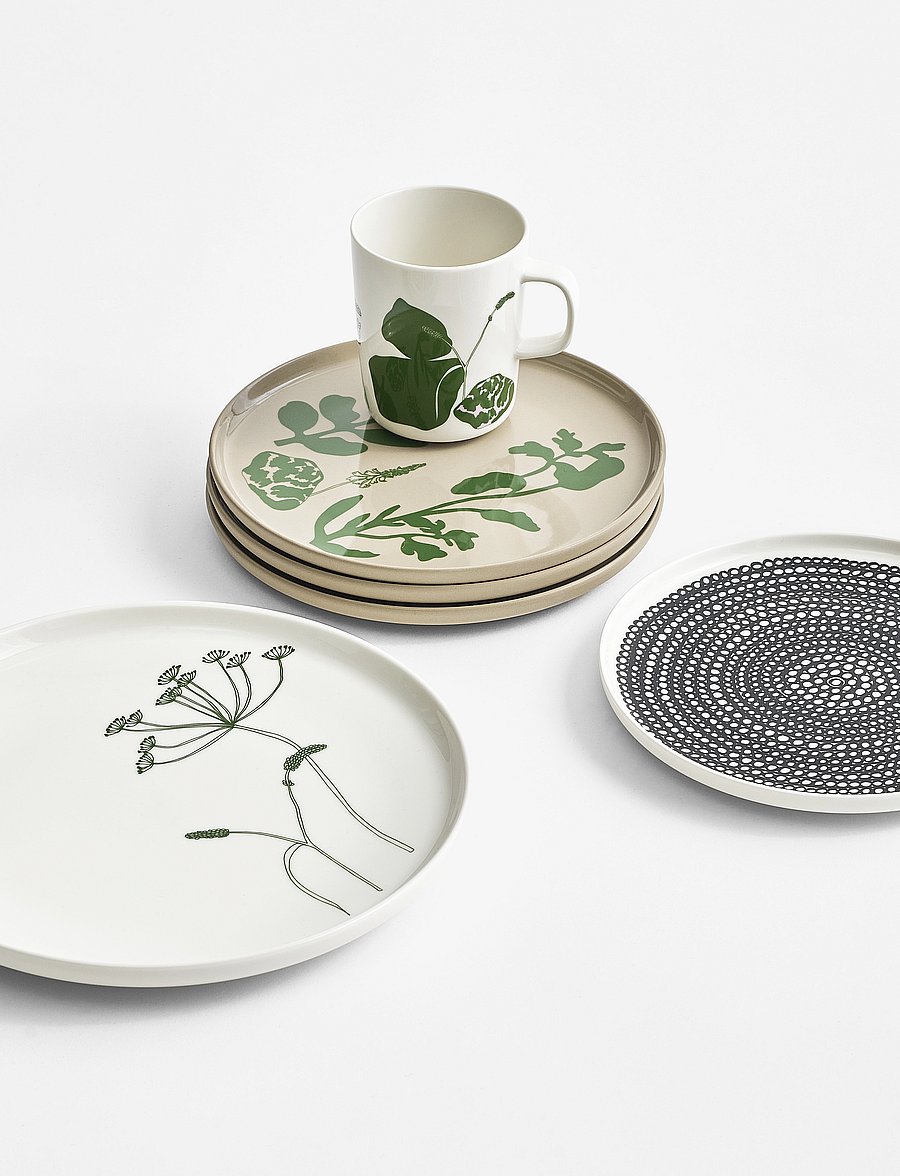 Marimekko Home - SIIRTOLAPUUTARHA PLATE - asietter - white,black,black - 0