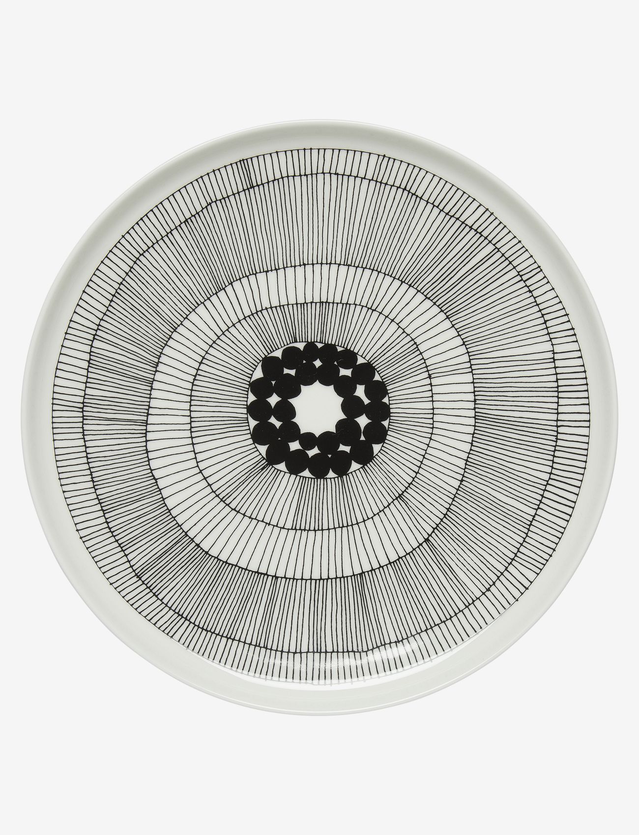 Marimekko Home Siirtolapuutarha Plate 25Cm, Dinner Plade, Sort, Str: Ø 25 M