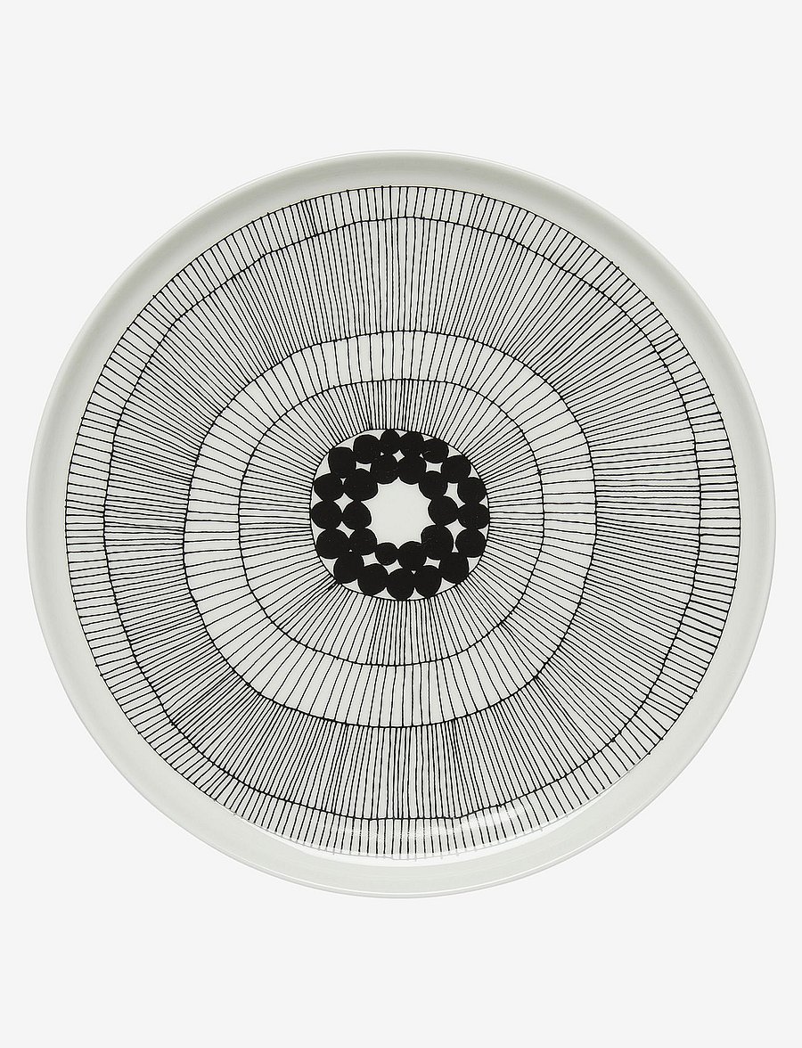 Marimekko Home - SIIRTOLAPUUTARHA PLATE 25CM - praetaldrikud - white,black - 1