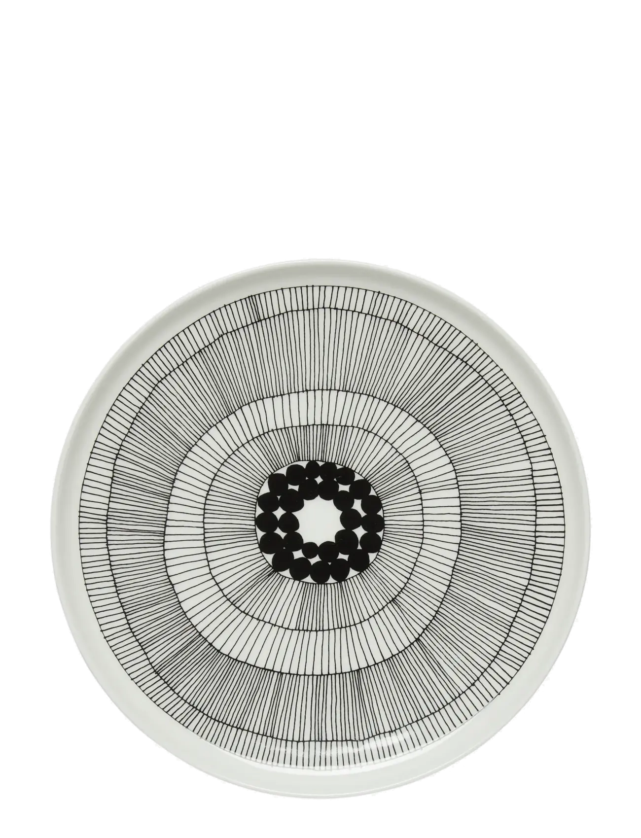 Marimekko Home SIIRTOLAPUUTARHA PLATE 25CM - Marimekko Home - WHITE,BLACK / black