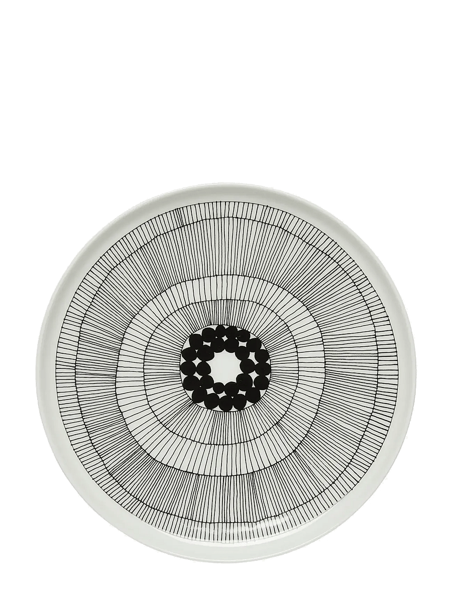 Marimekko Home - SIIRTOLAPUUTARHA PLATE 25CM - praetaldrikud - white,black - 1