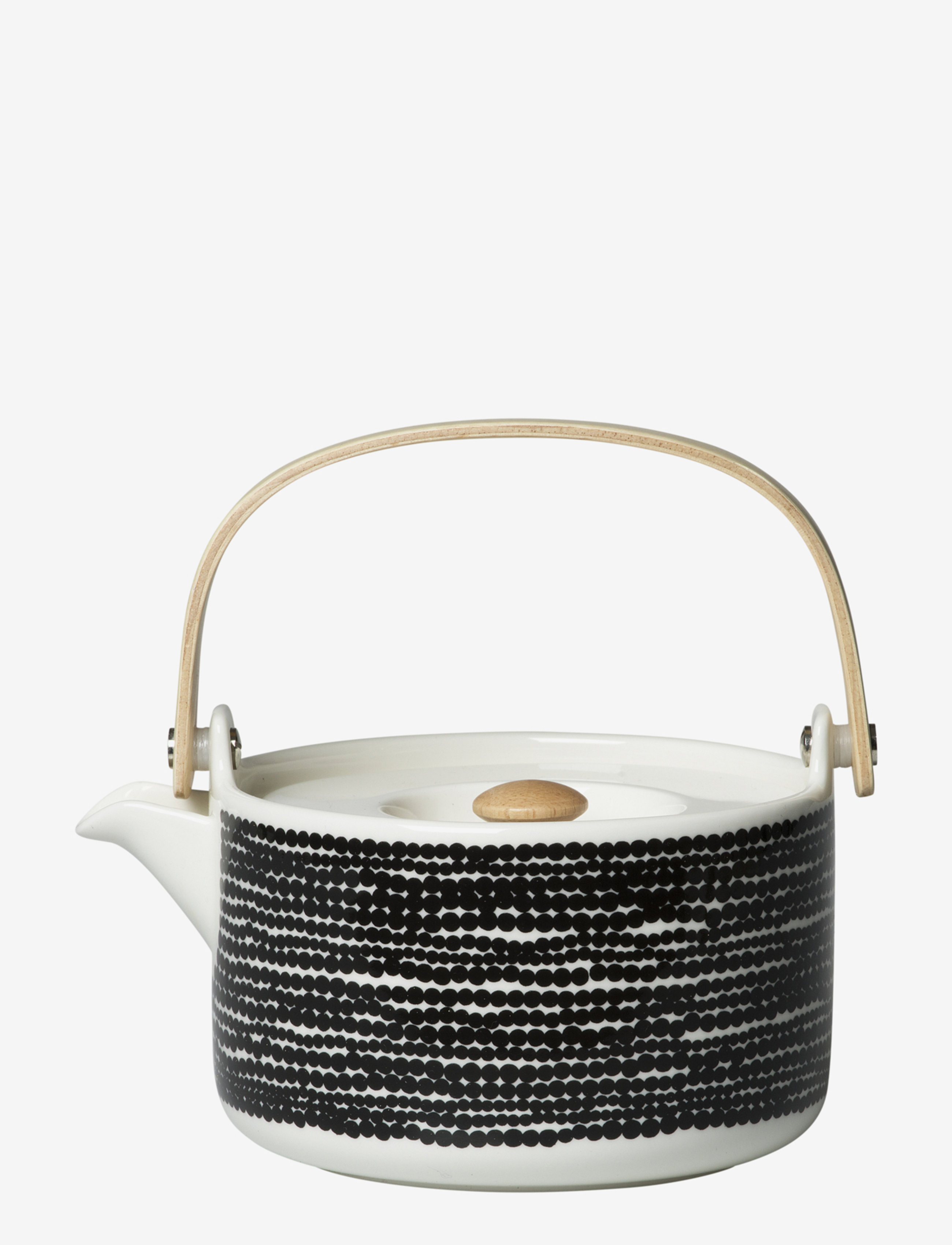 Marimekko Home SIIRTOLAPUUTARHA TEAPOT 7DL - Marimekko Home - WHITE, BLACK / black