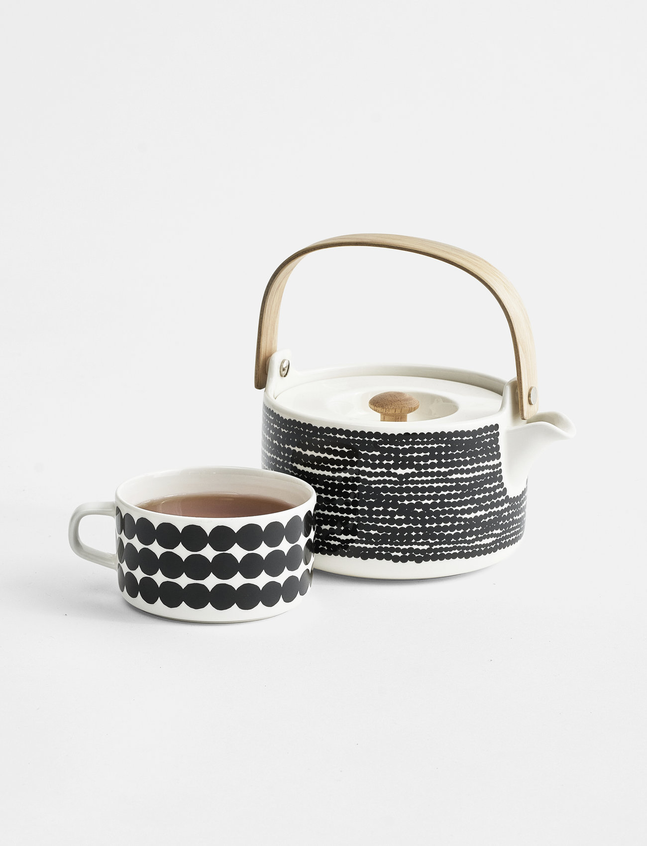 Marimekko Home - SIIRTOLAPUUTARHA TEAPOT 7DL - teapots - white, black - 1