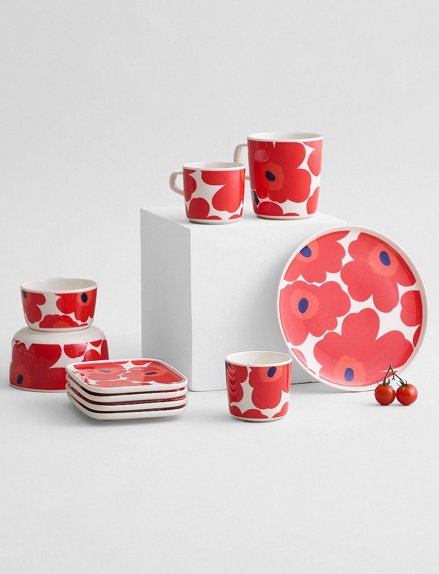 Marimekko Home - UNIKKO BOWL - madalaimad hinnad - white, red, blue - 1