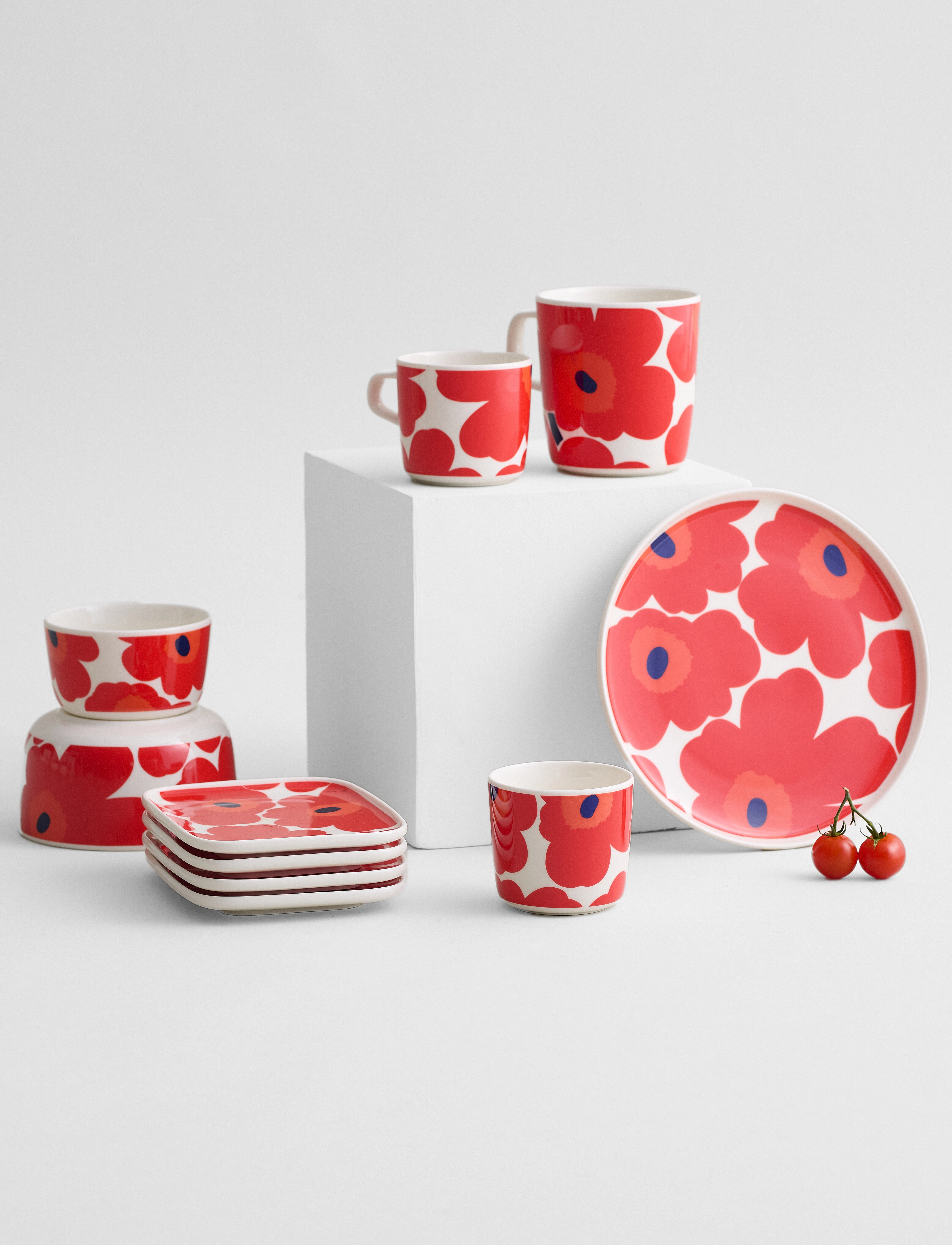 Marimekko Home Unikko Plate 15X12 Cm, cm, Plates, Rot - Small Homeware