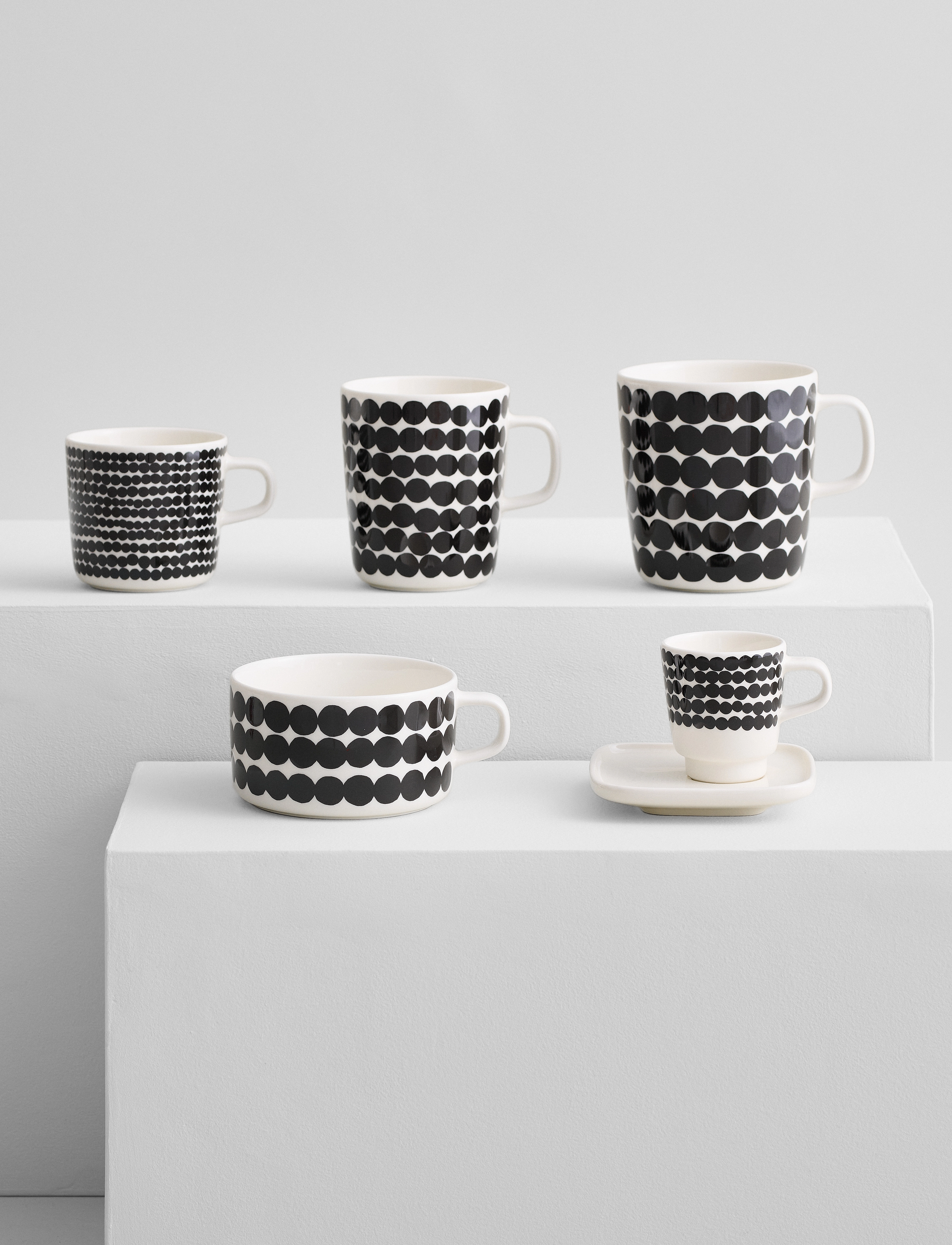 Marimekko Home Siirtolap. Espresso Cup+Saucer, 5 cl, Black, Kopper Og Krus > Espressokopper, Unisex