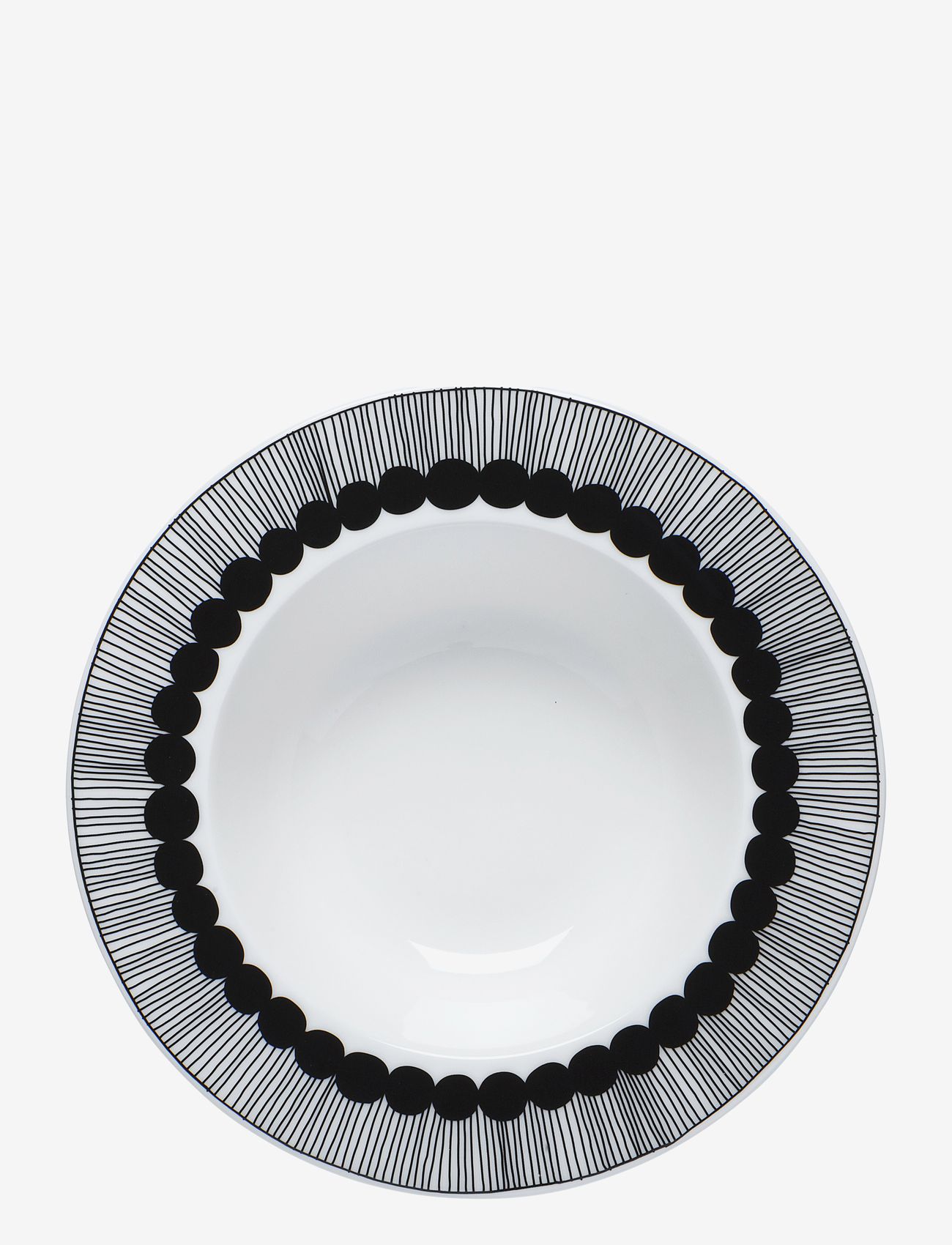 Marimekko Home - SIIRTOLAPUUTARHA DEEP PLATE - pastatallrikar - white, black - 1