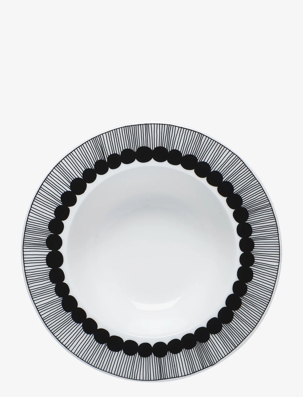 Marimekko Home - SIIRTOLAP. DEEP PLATE 2,5 DL - nach preis einkaufen - white, black - 1