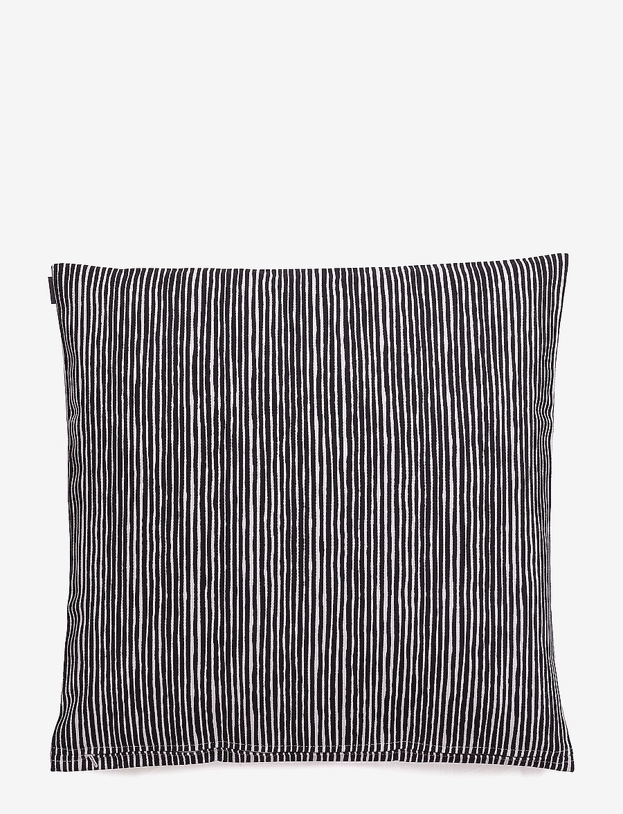 Marimekko Home - VARVUNRAITA CUSHION COVER - kissenbezüge - black, white - 1