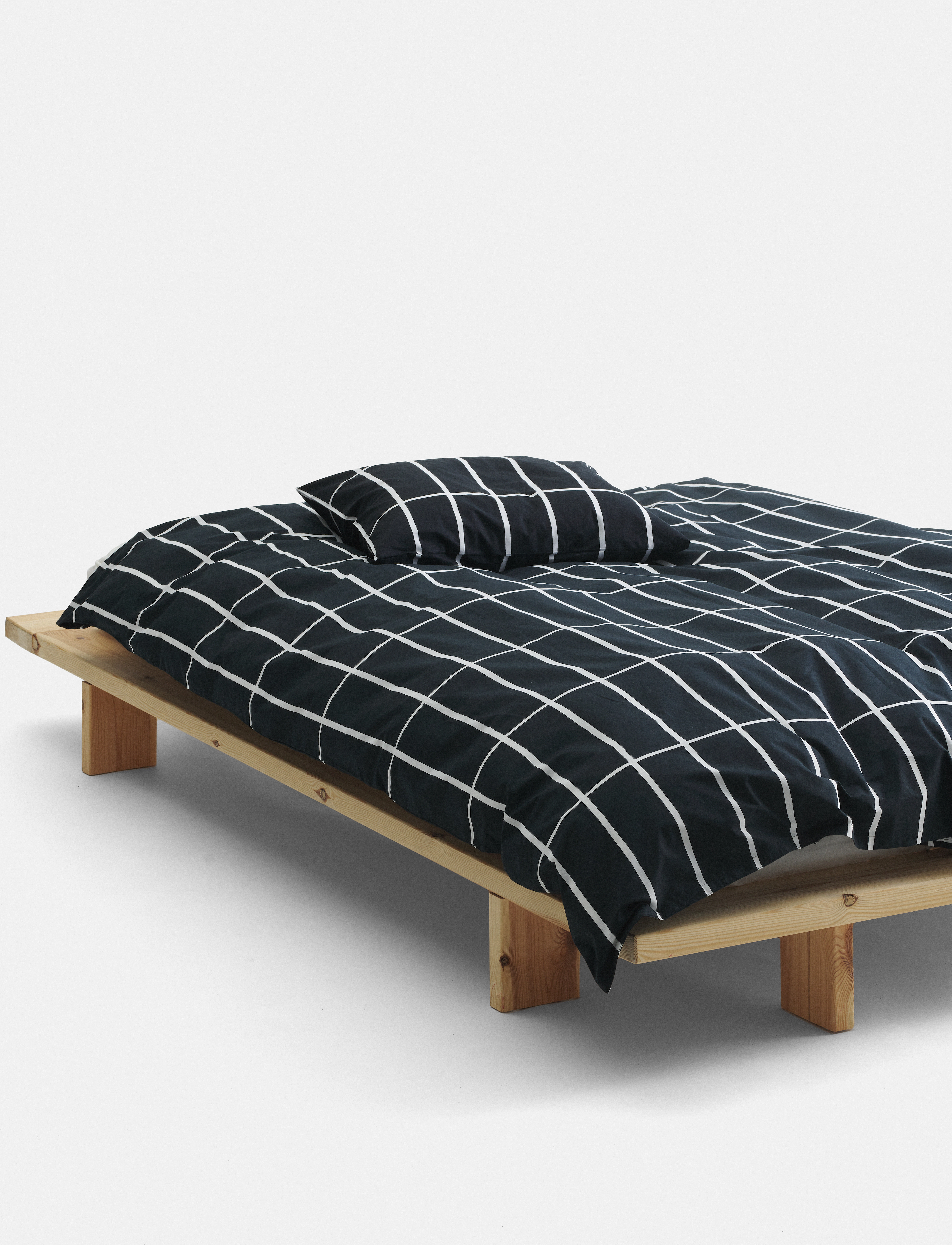 Marimekko Home - TIILISKIVI DUVET COVER - housses de couette - black, white - 2