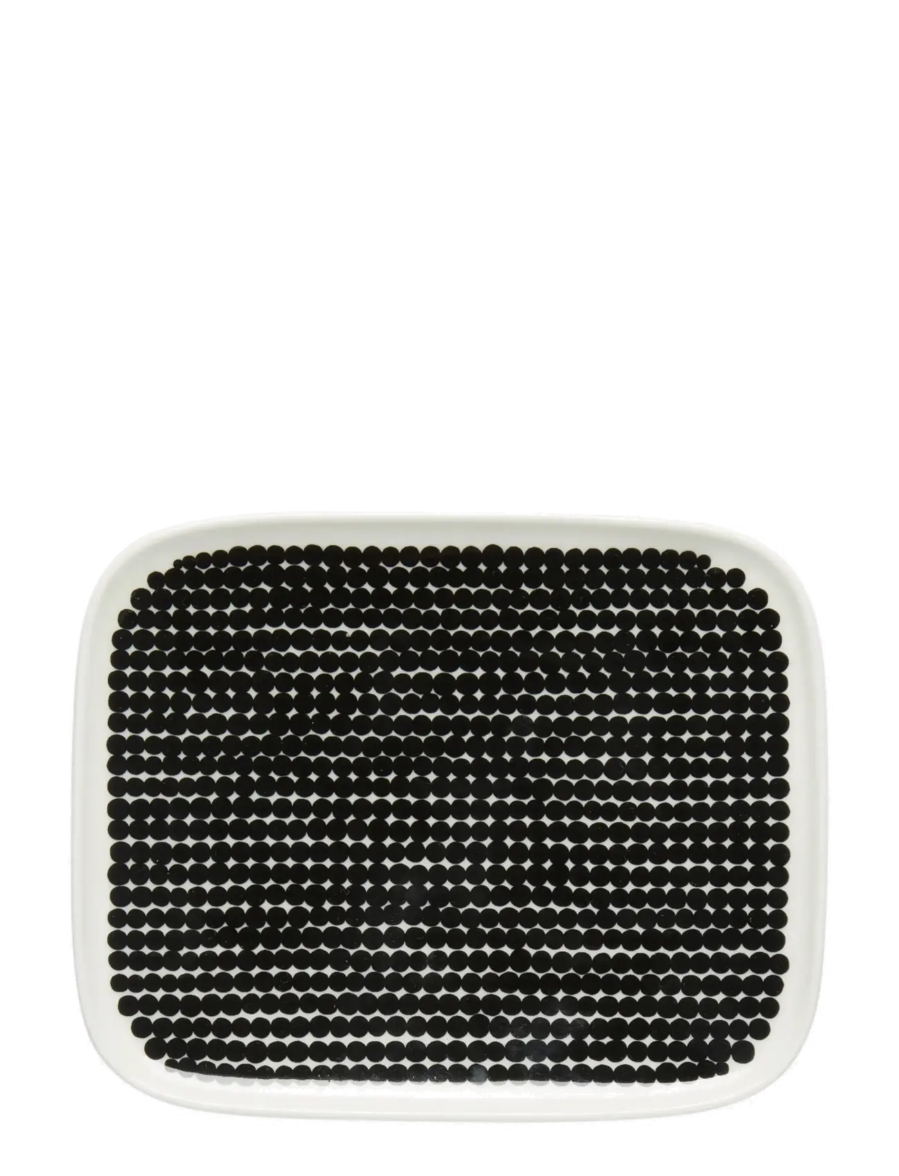 Marimekko Home RÄSYMATTO PLATE 15X12 CM - Teller - WHITE, BLACK / black