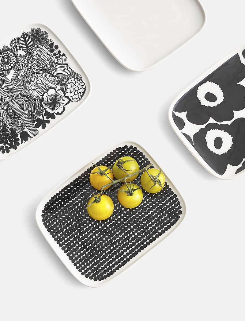 Marimekko Home - RÄSYMATTO PLATE 15X12 CM - nach preis einkaufen - white, black - 1