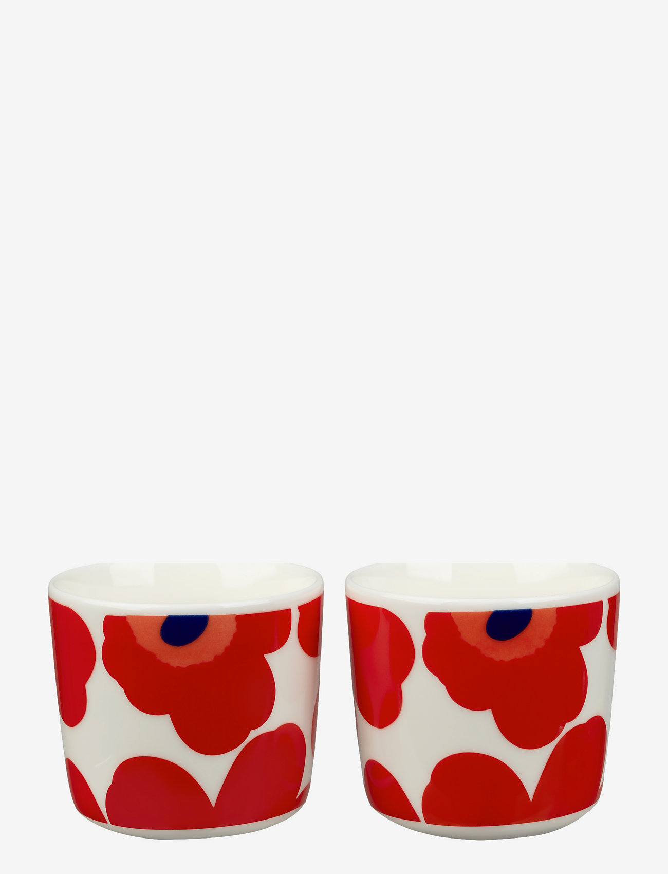 Marimekko Home - UNIKKO C.CUP 2PCS W/OUT H - kaffekoppar - white, red - 0
