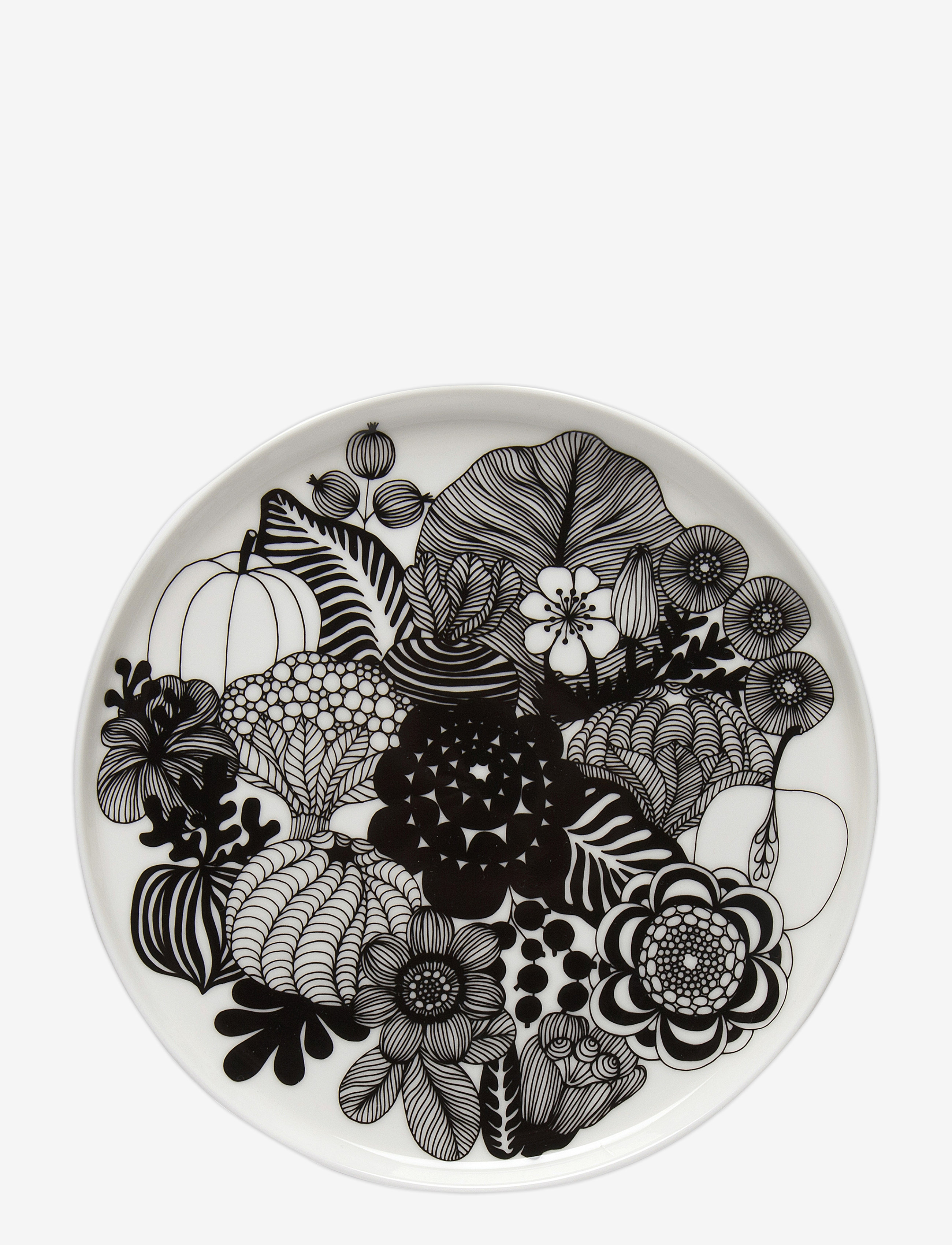 Marimekko Home - SIIRTOLAPUUTARHA PLATE 20CM - asjetter - white, black - 1