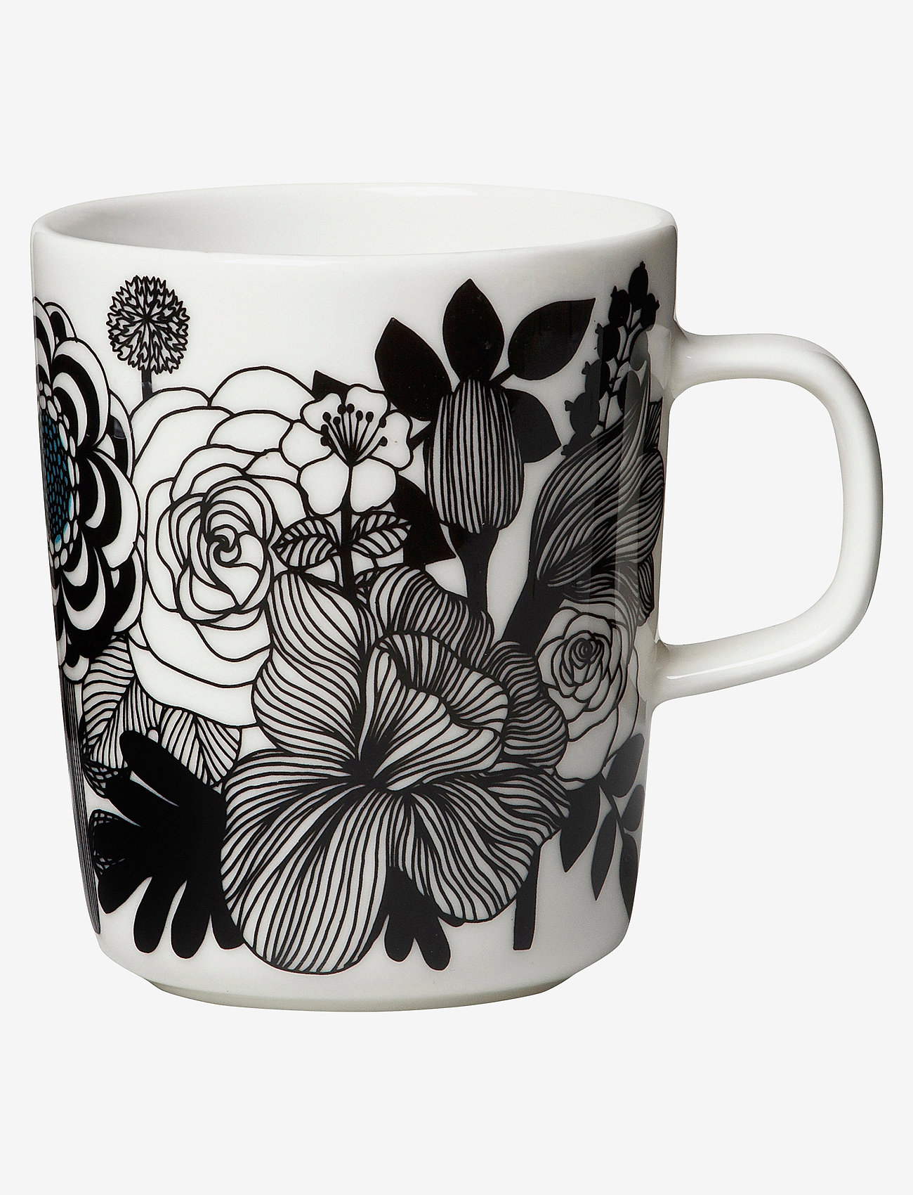 Marimekko Home - SIIRTOLAPUUTARHA MUG 2,5 DL - white, black, turquoise - 0