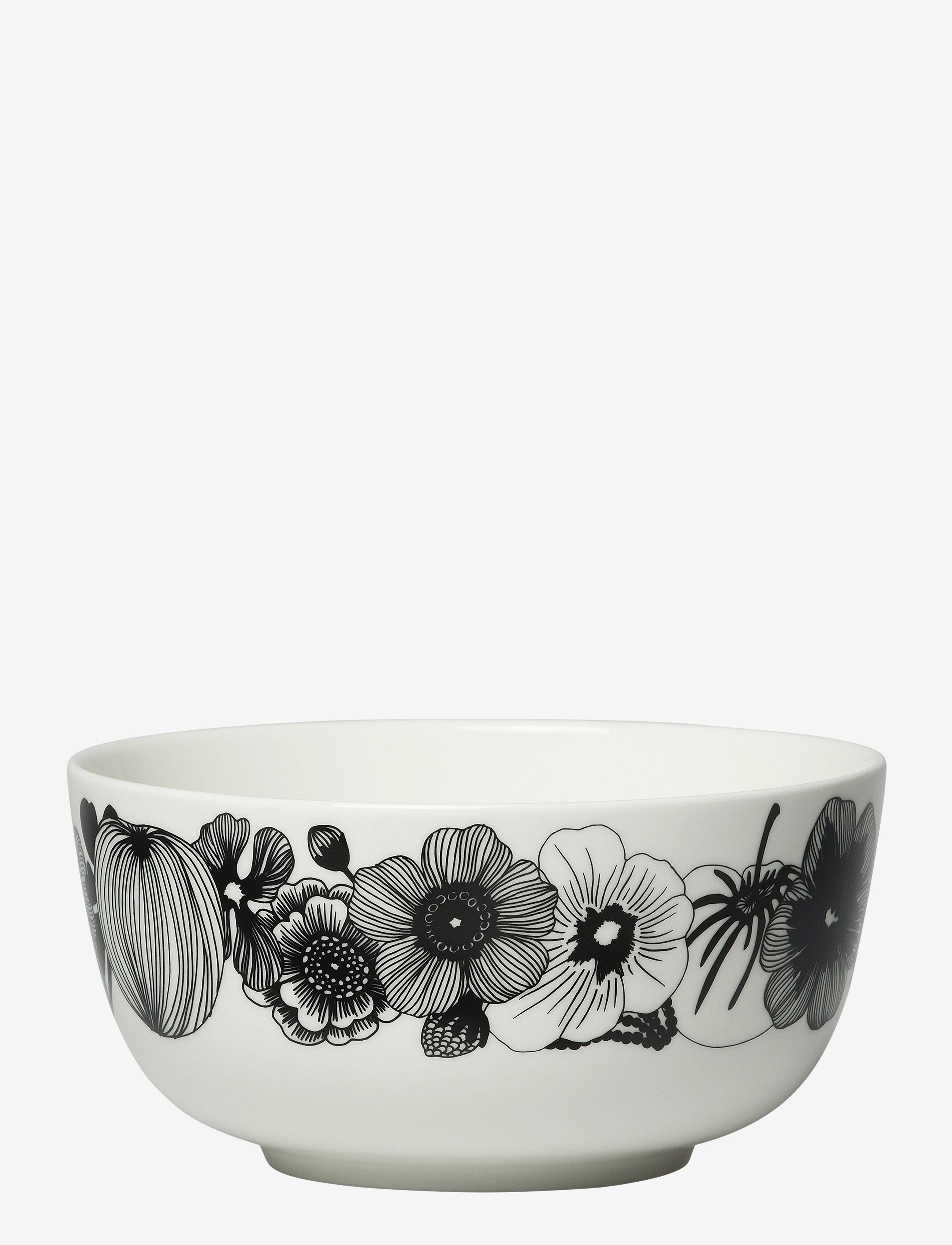 Marimekko Home Siirtolapuutarha Bowl 9 Dl, Breakfast Skål, Sort, Str: 0.9 L
