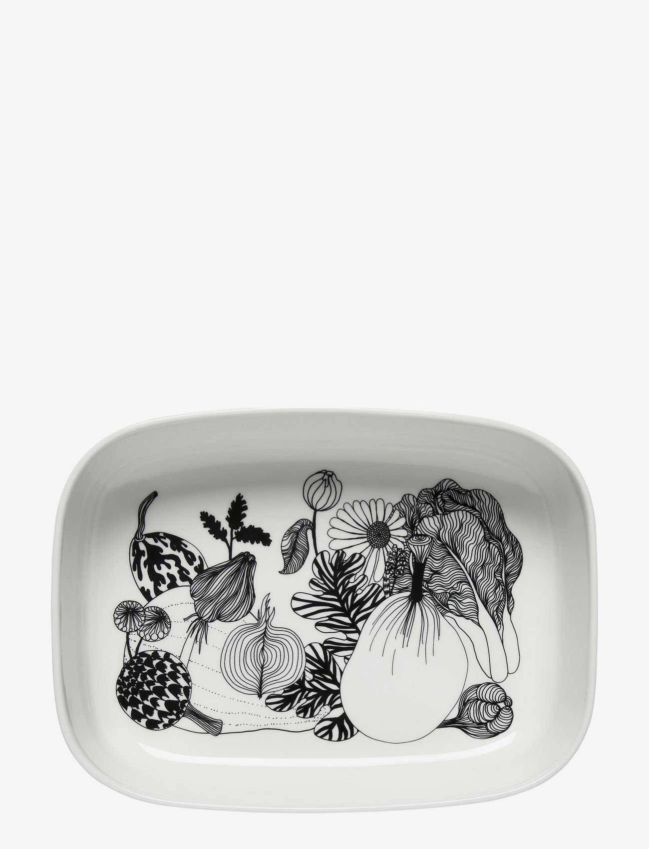 Marimekko Home - SIIRTOLAPUUTARHA SERVING DISH - servierschalen - white, black - 0