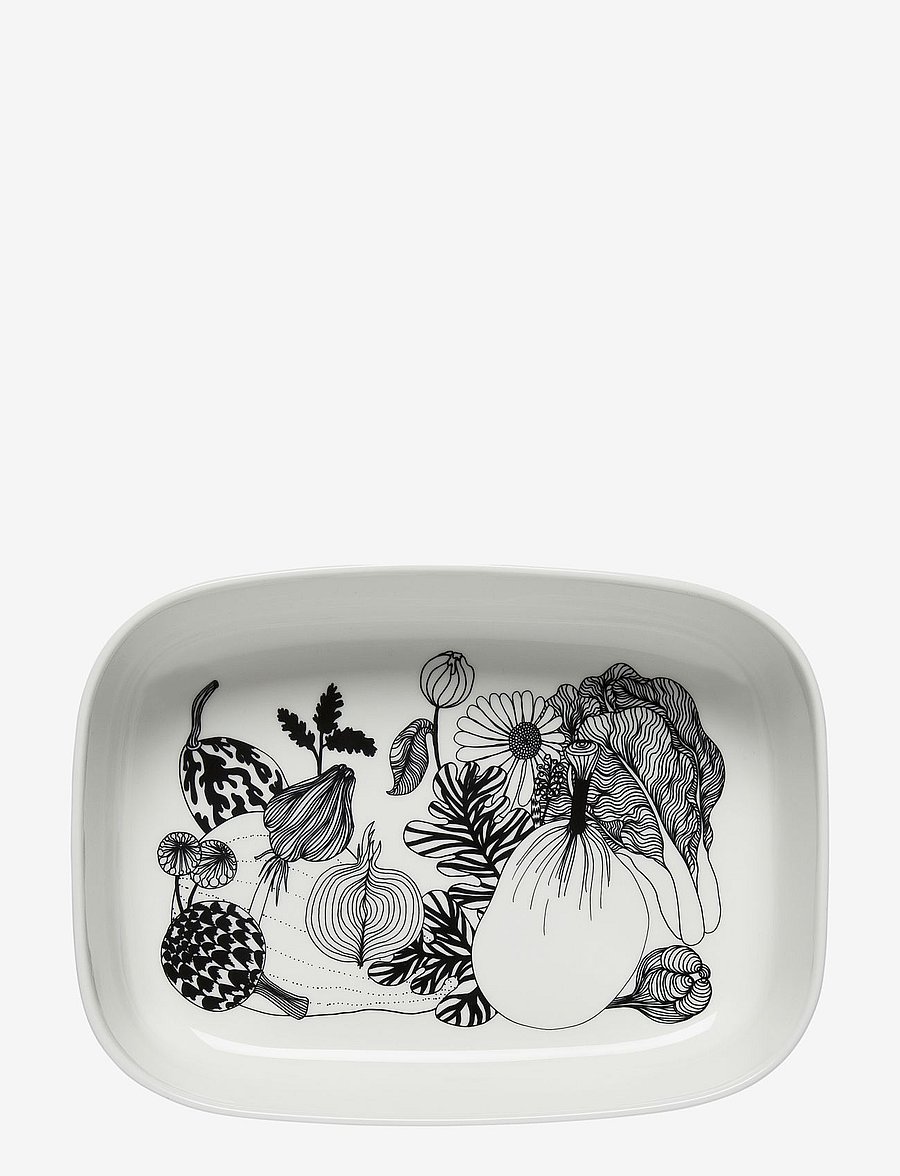 Marimekko Home - SIIRTOLAPUUTARHA SERVING DISH - servierschalen - white, black - 1