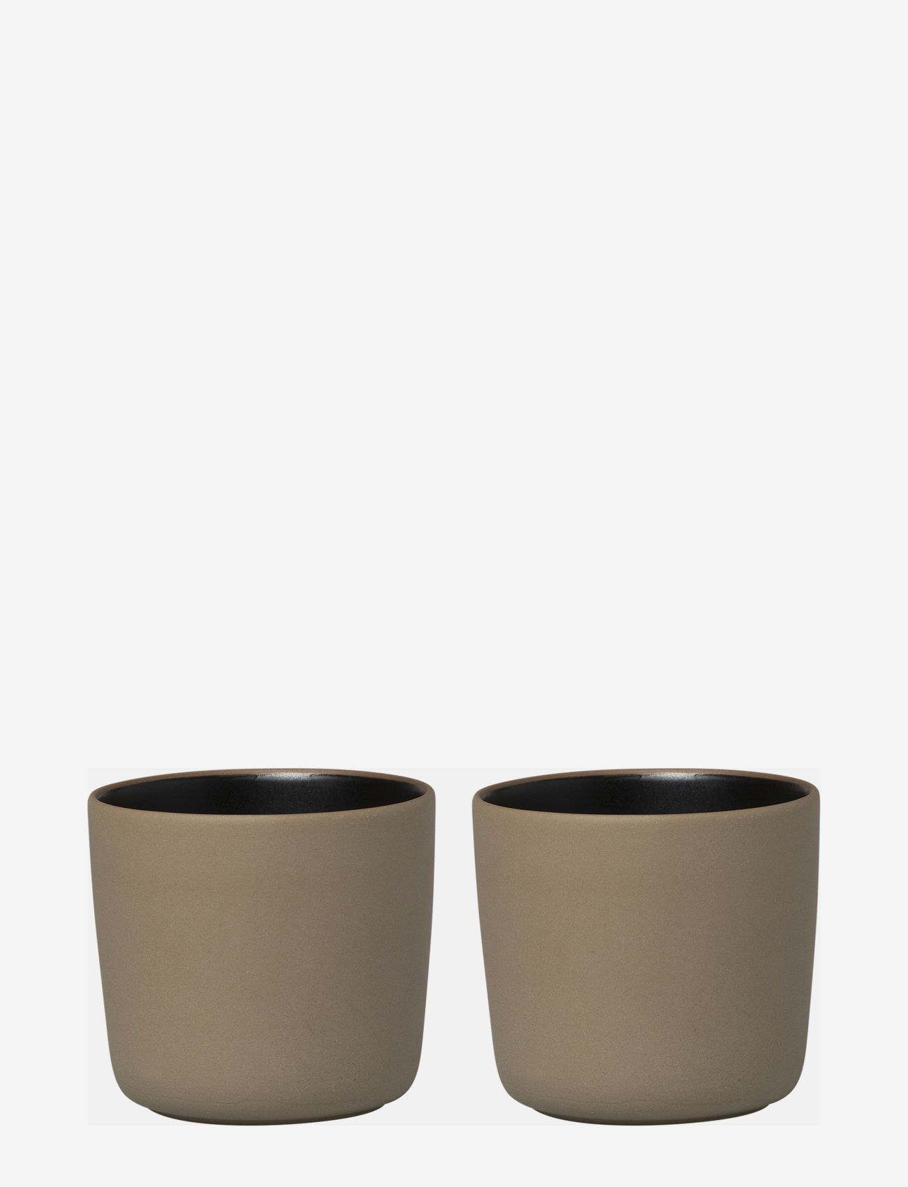 Marimekko Home OIVA COFFEE CUP 2PCS W/O HANDLES - Marimekko Home - TERRA, BLACK / brown