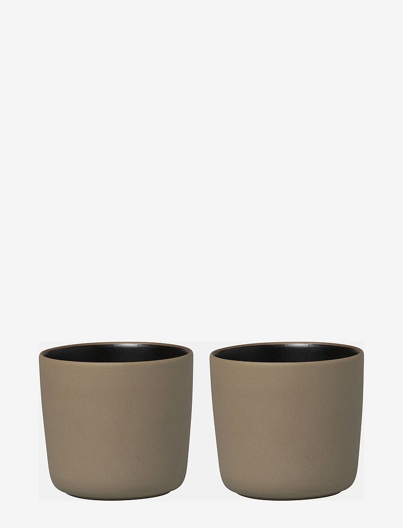 Marimekko Home - OIVA COFFEE CUP 2PCS W/O HANDLES - kohvitassid - terra, black - 0