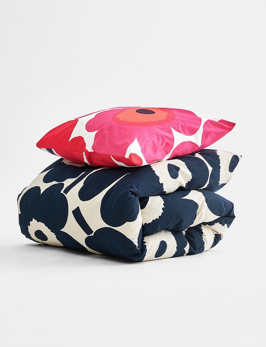 Marimekko Home - UNIKKO CO/LI DC - cotton, dark blue - 2