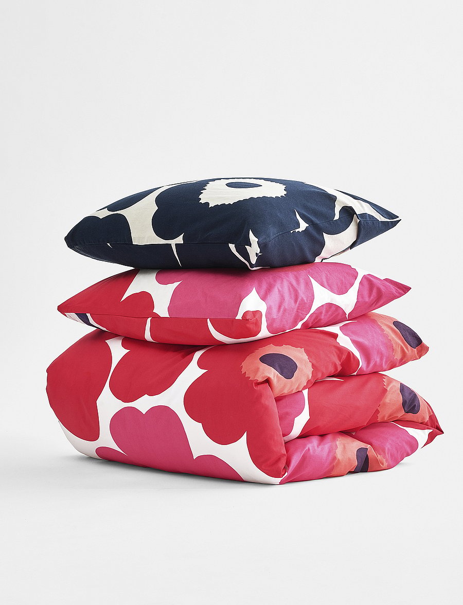 Marimekko Home - UNIKKO CO/LI DC - kopfkissenbezüge - cotton, dark blue - 0