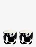 UNIKKO COFFEE CUP 2DL WITHOUT HOLDERS 2PIECES - WHITE, BLACK