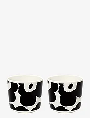 Marimekko Home - UNIKKO COFFEE CUP 2DL WITHOUT HOLDERS 2PIECES - laveste priser - white, black - 0