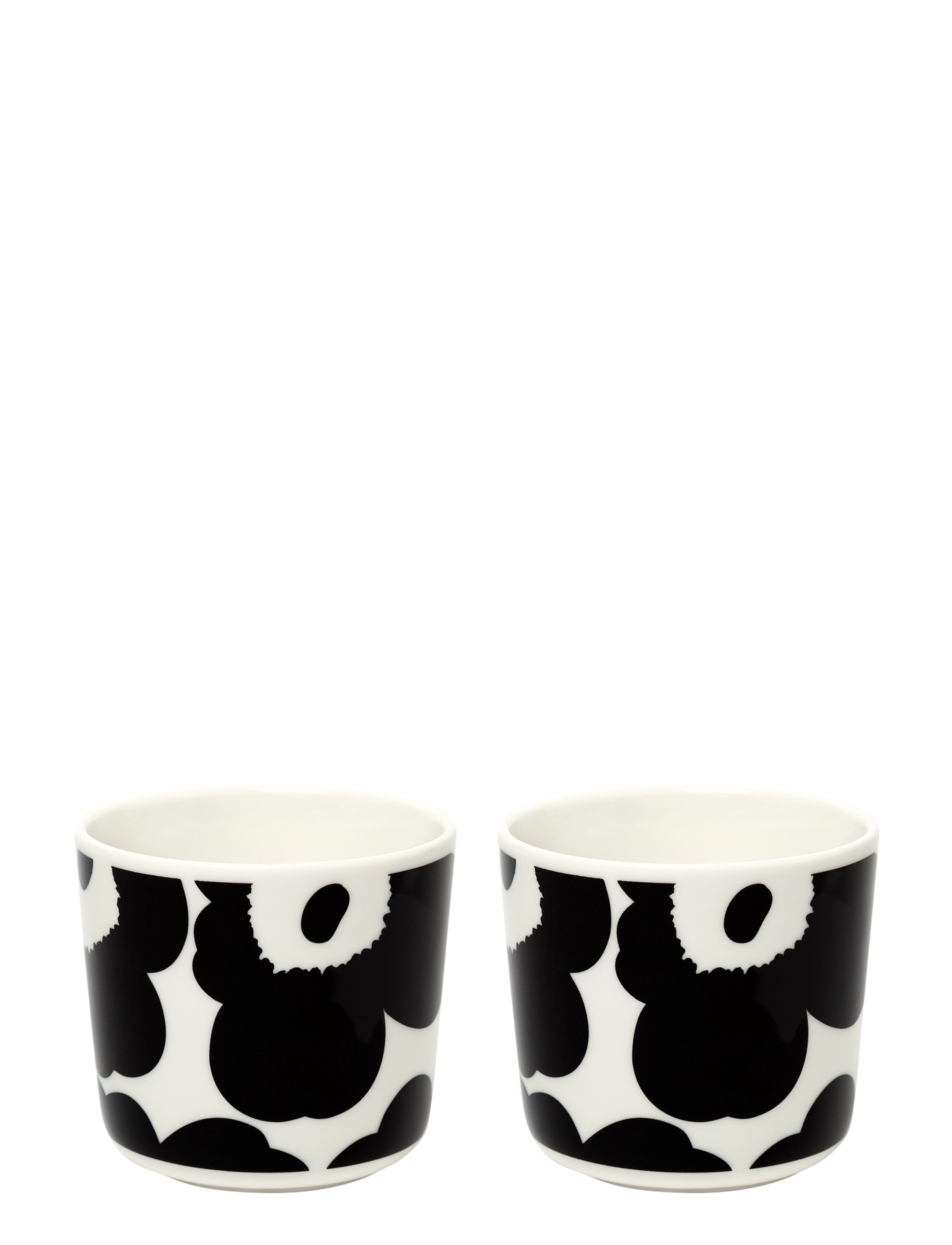 Marimekko Home UNIKKO C.CUP 2DL W/OUT H 2PCS - Marimekko Home - WHITE, BLACK / black